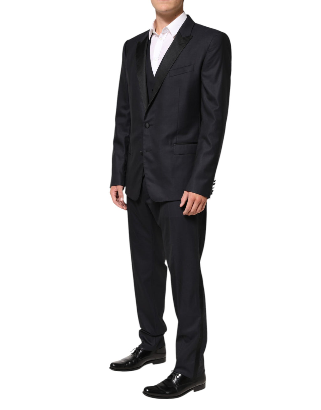 Black MARTINI 2 Buttons Suit 3 Piece Suit