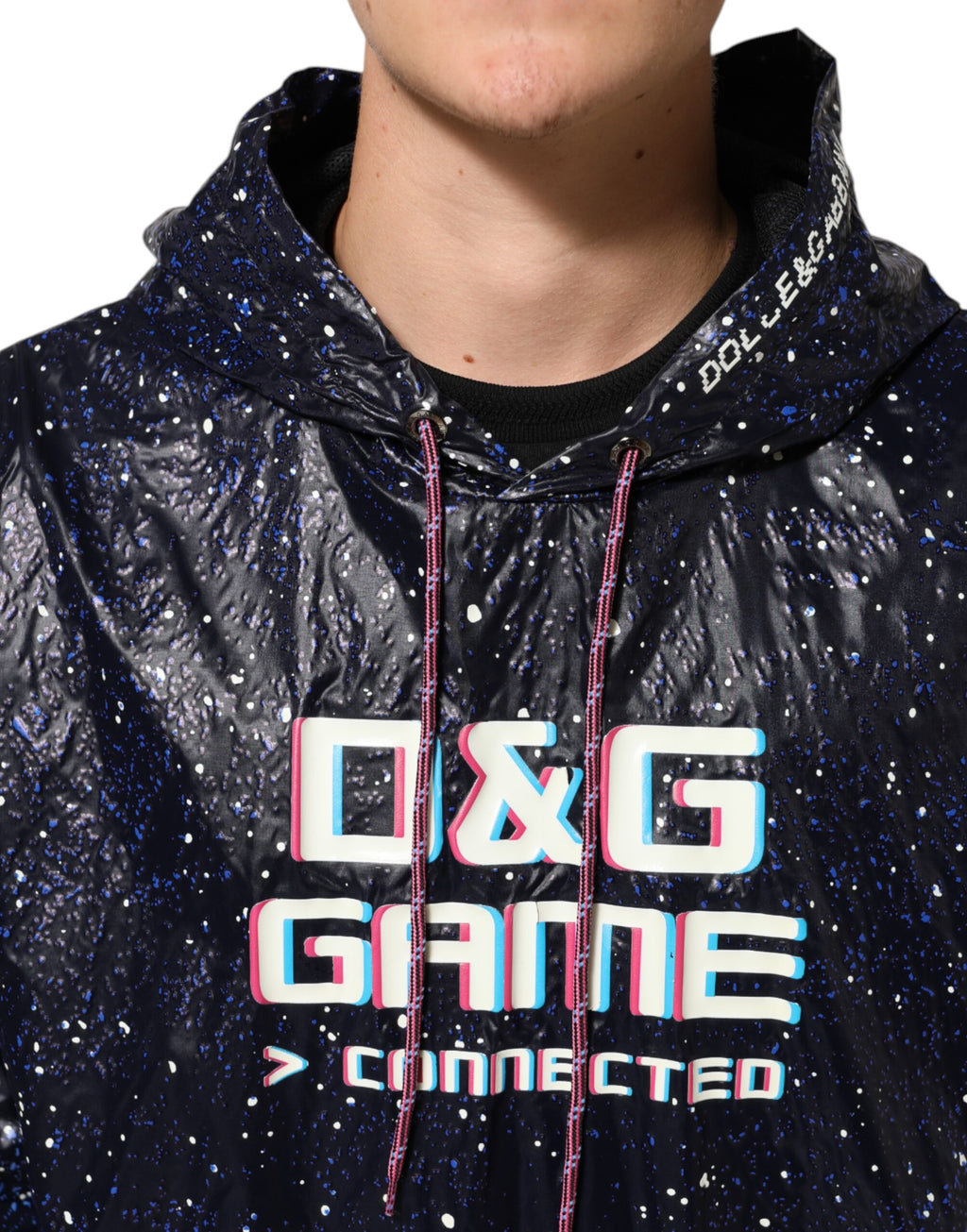 Blue D&G Game Hooded Men Sweatshirt Sweater