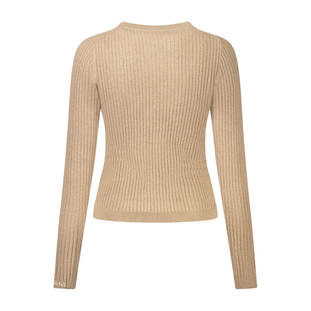 Beige Cotton Women Sweater