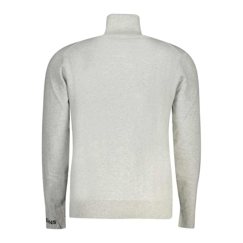 Gray Cotton Men Sweater