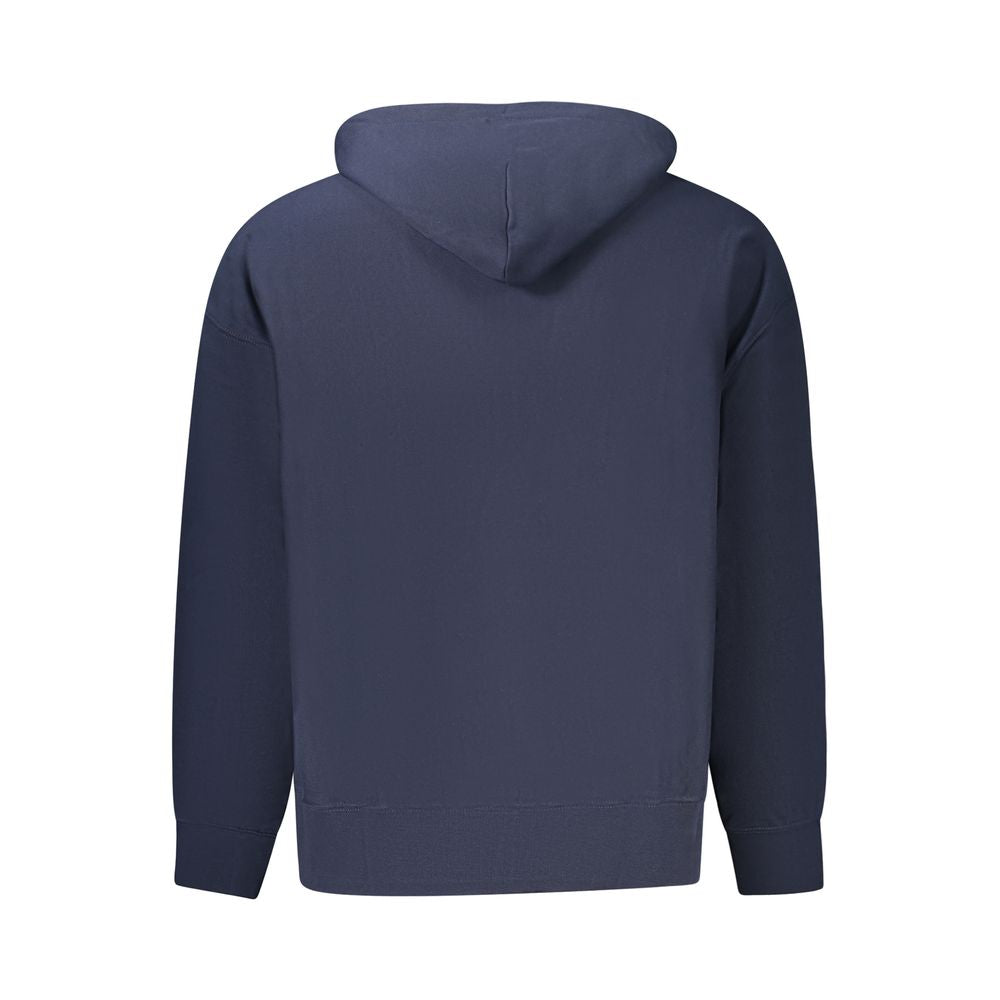 Blue Cotton Men Sweater