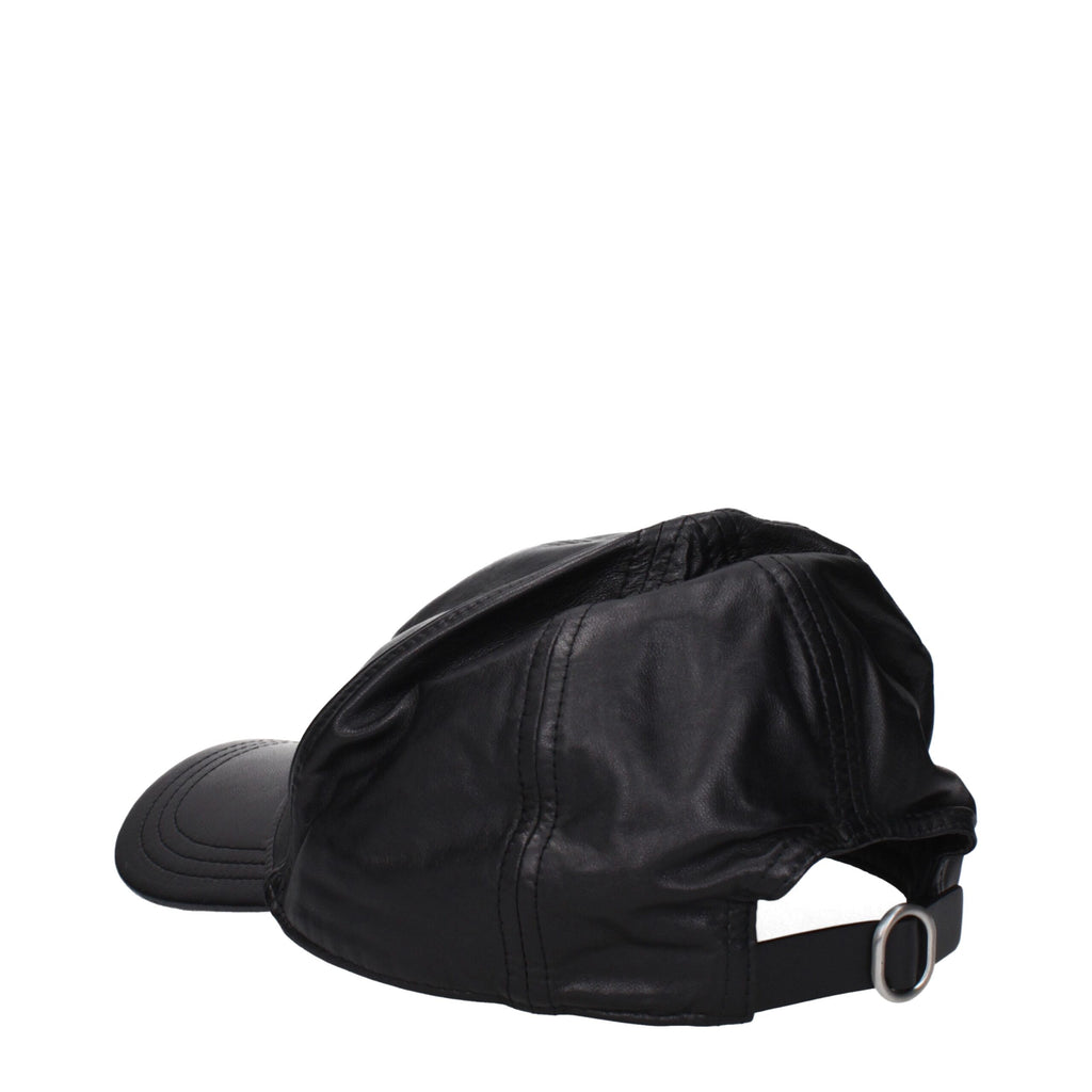 Black Leather Cap (Baseball Hat)