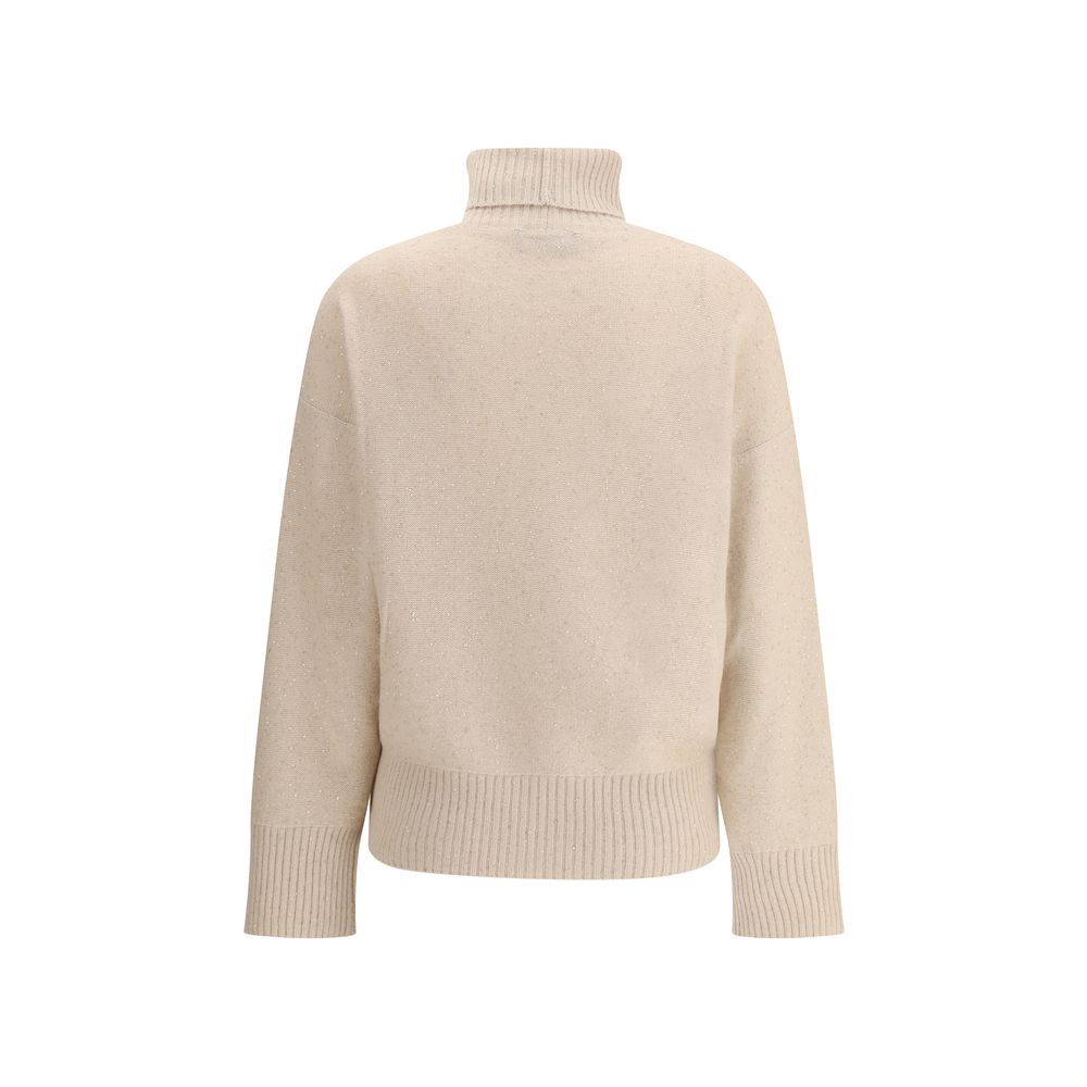 Beige Wool Turtleneck
