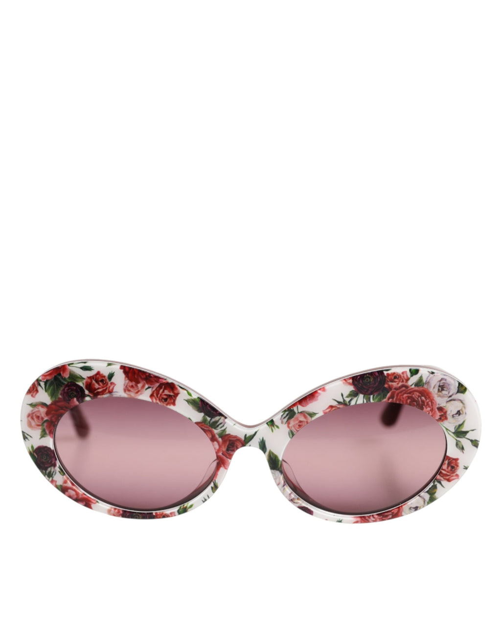 Floral Printed Acetate Oval Eyewear Sunglasses