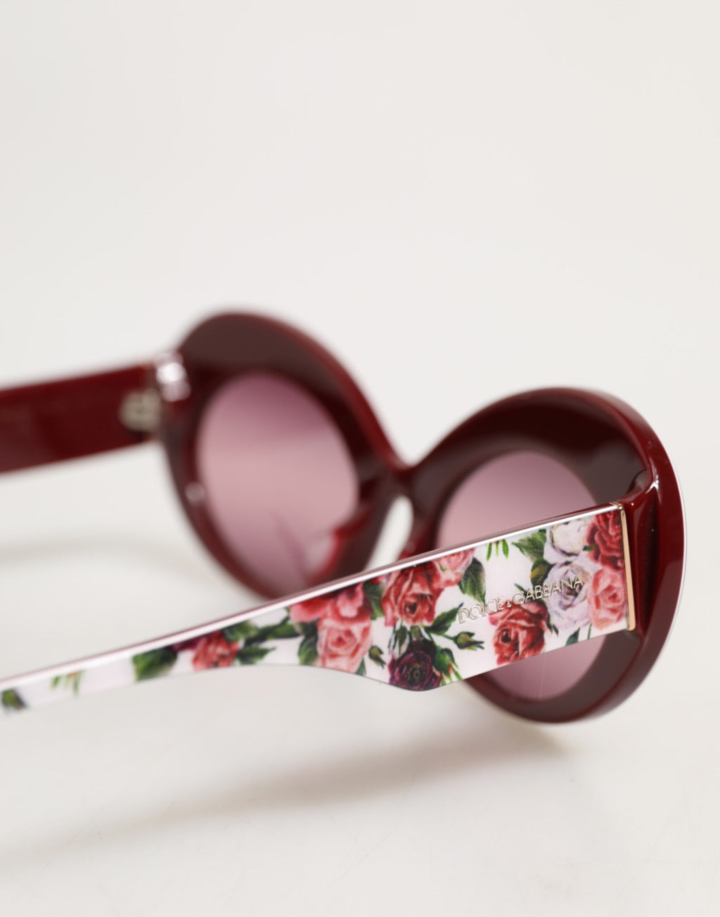 Floral Printed Acetate Oval Eyewear Sunglasses