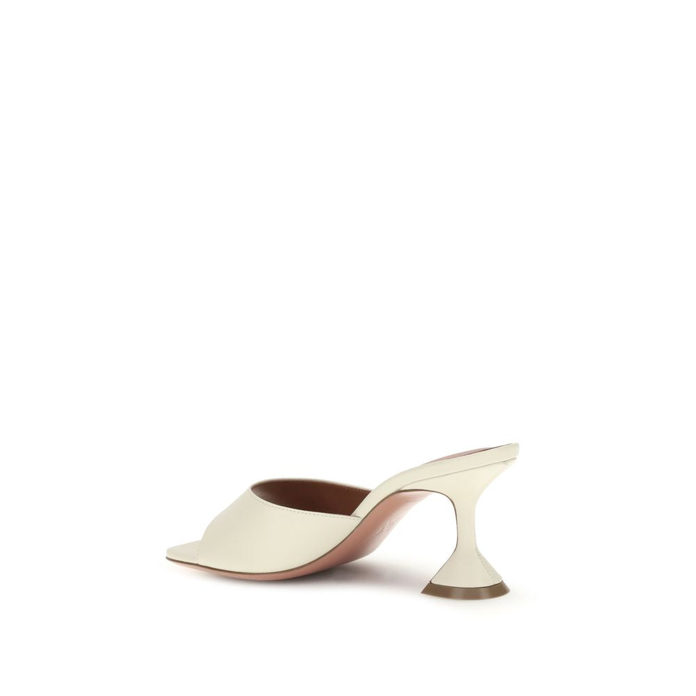 Cream Calf Leather Bos Taurus Flat Sandals