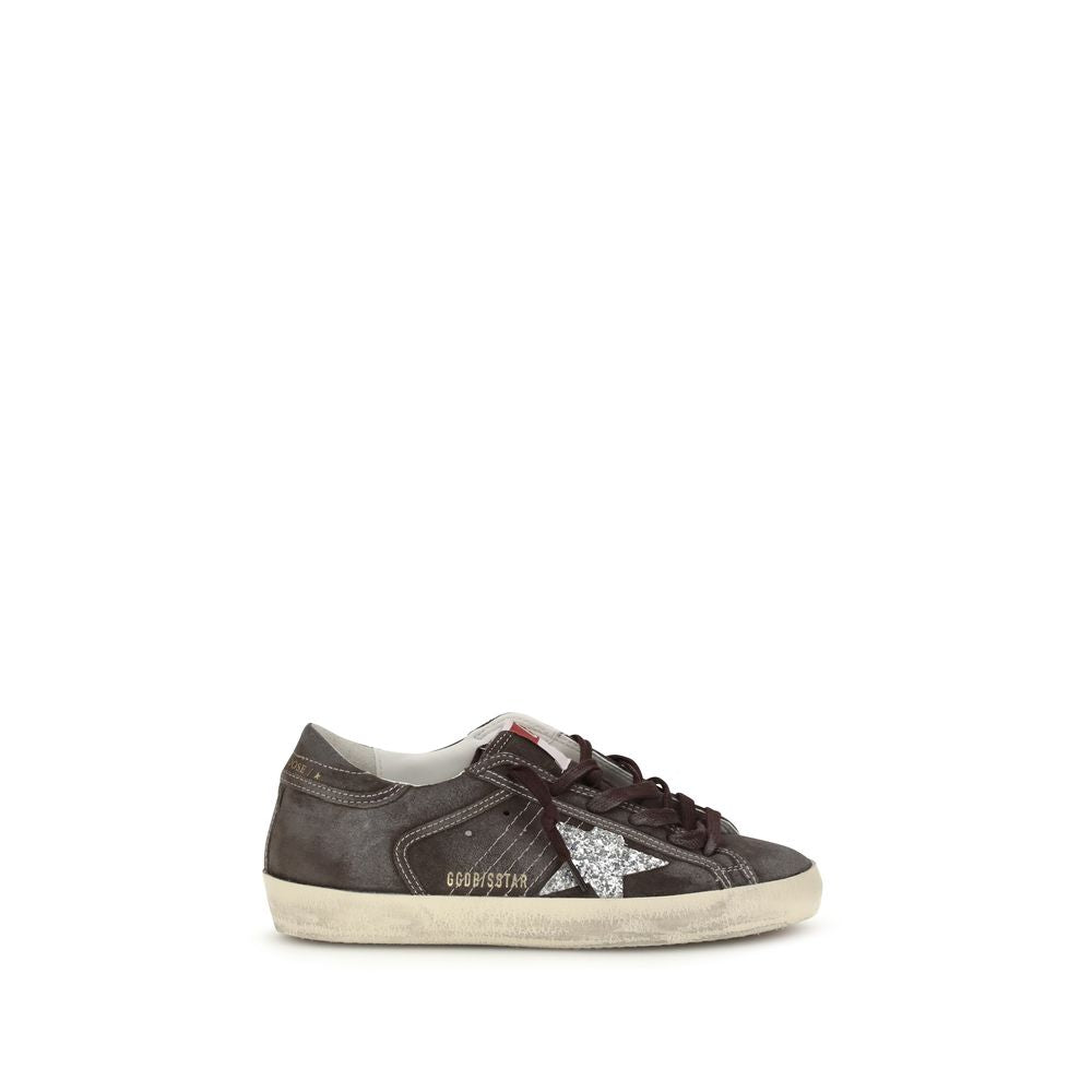 Gray Calf Leather Bos Taurus Low Top Sneakers