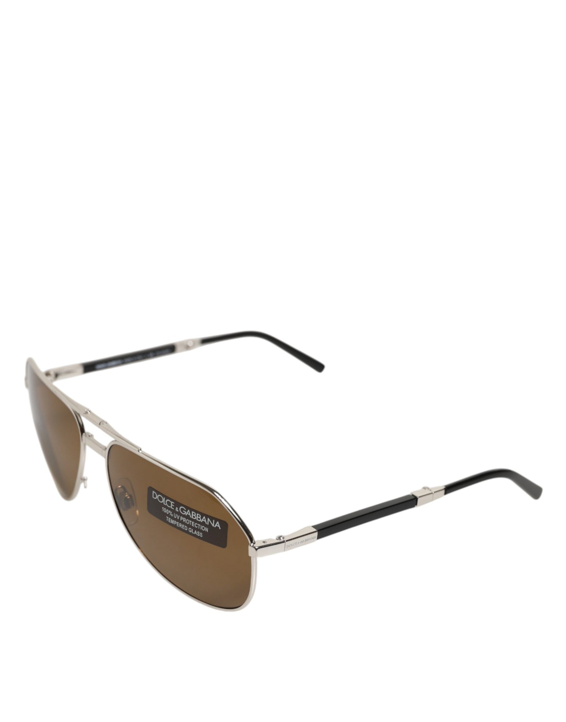 DG2106K Silver Frame Aviator Shades Eyewear Sunglasses