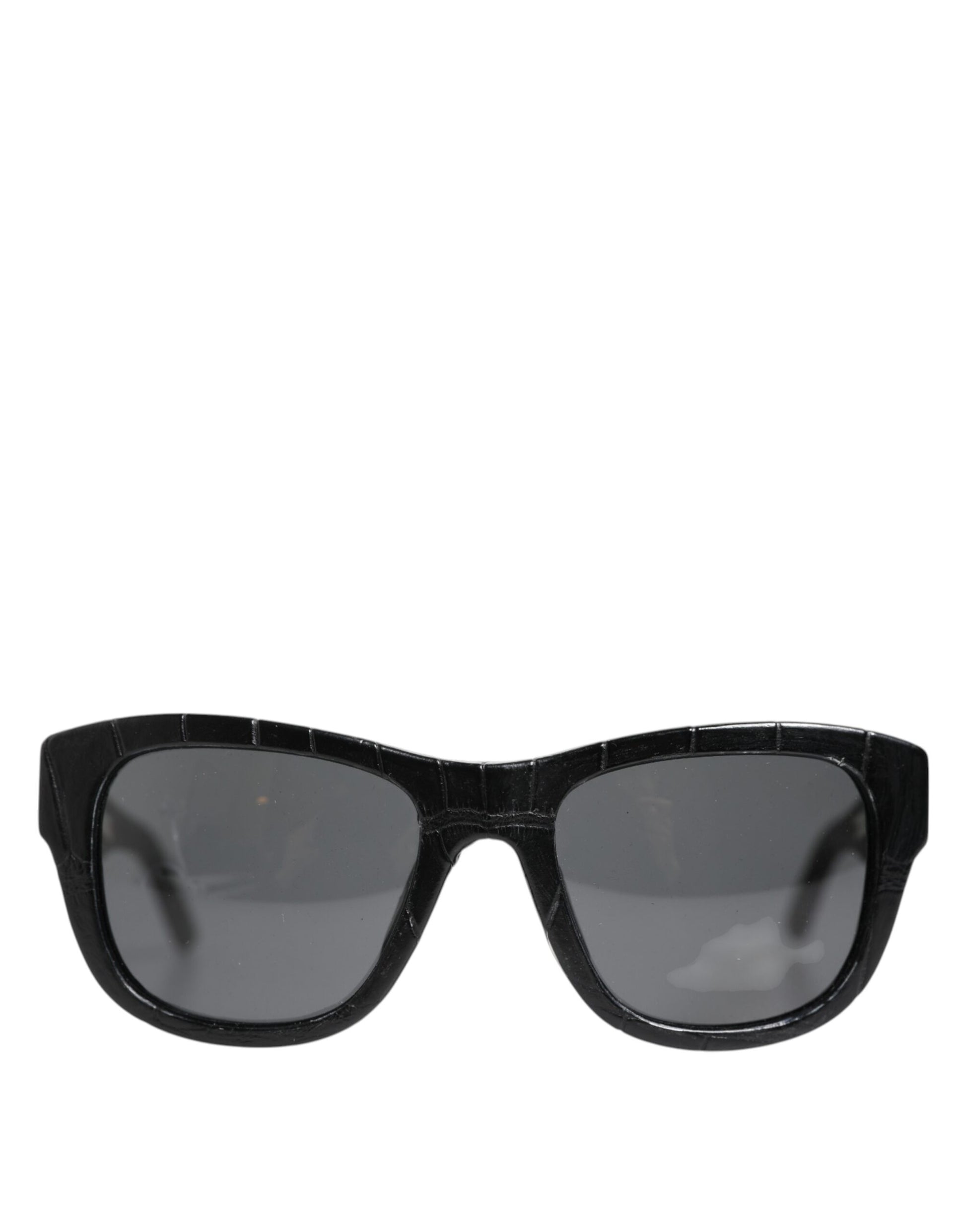 DG4177 Black Leather Frame Tinted Lens Sunglasses