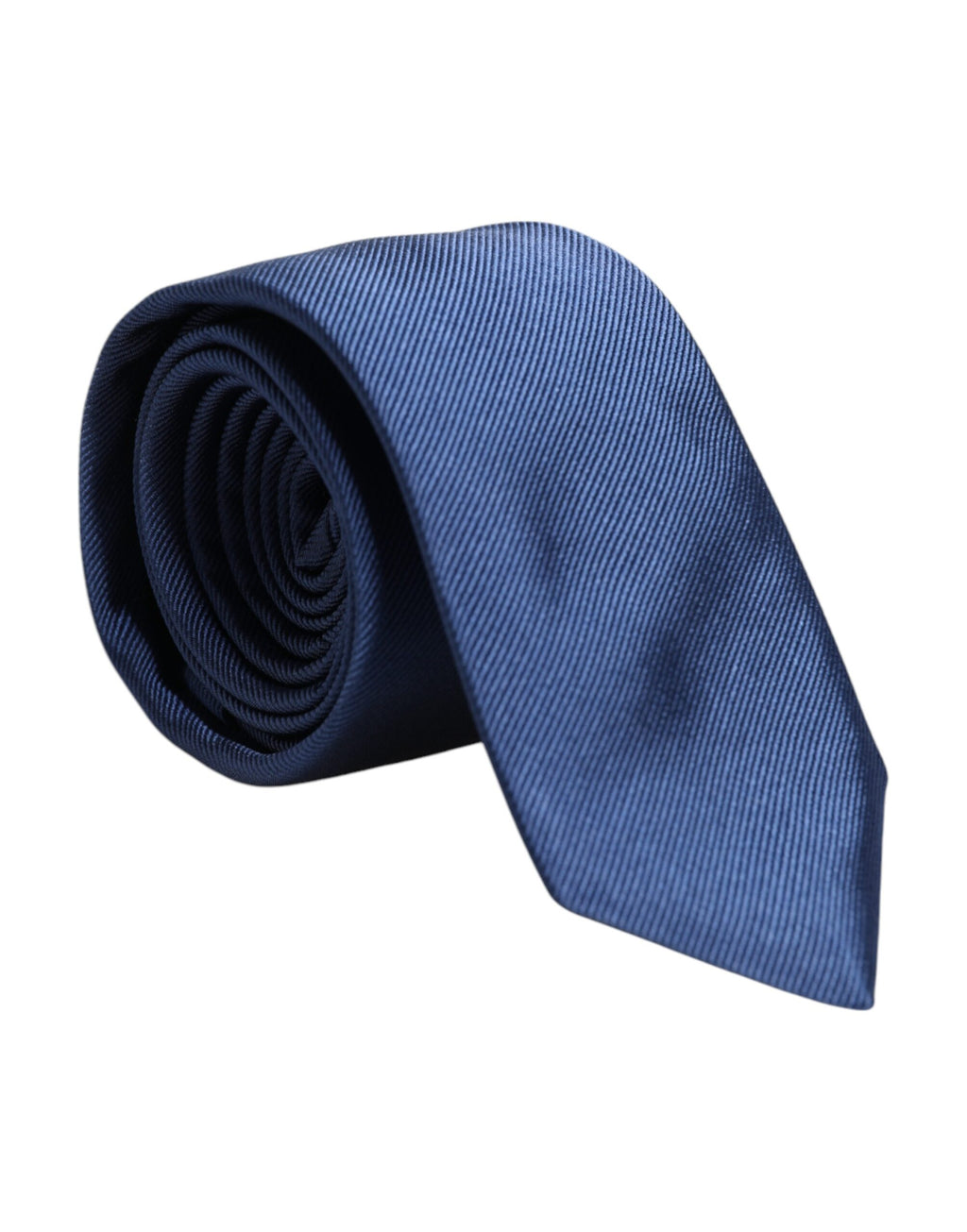 Men Blue Solid Silk Adjustable Necktie Accessory Tie