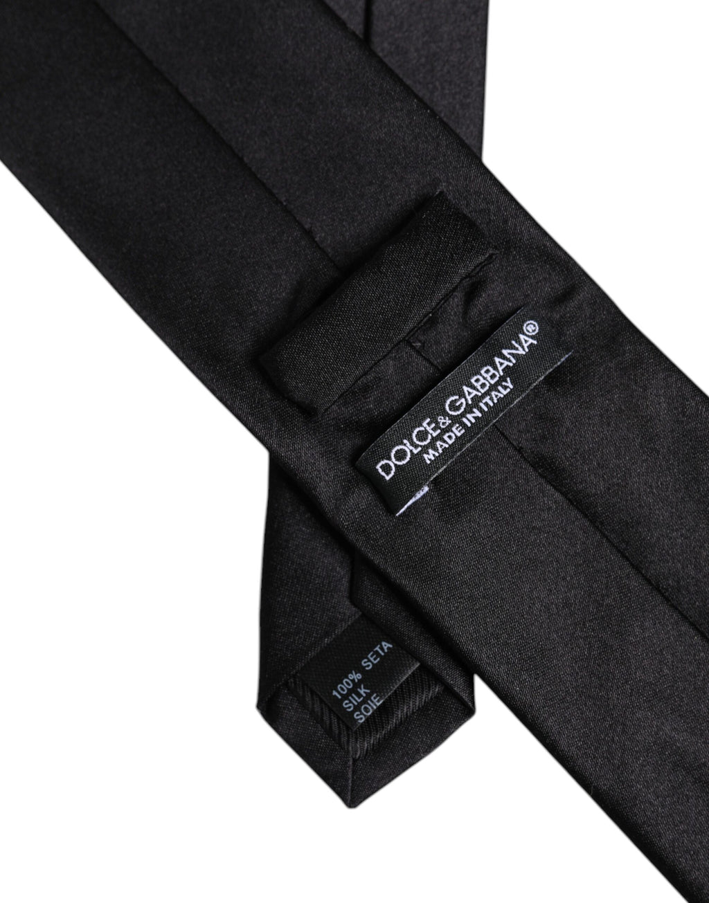 Men Black Solid Silk Adjustable Necktie Accessory Tie