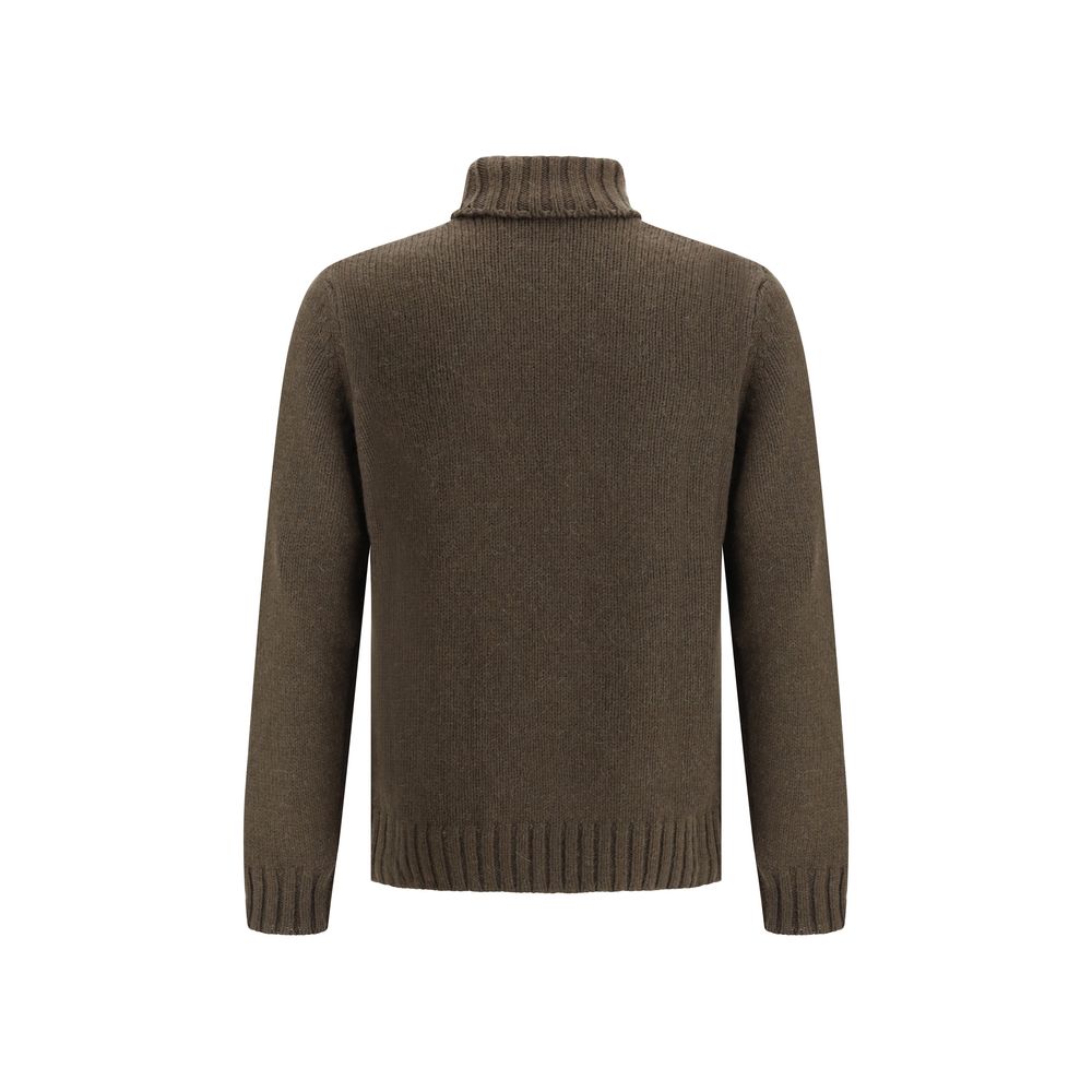 Green Alpaca Vicugna Pacos Turtleneck