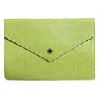 Green Leather Handbag Clutch Mini Purse Pouch Tablet Case