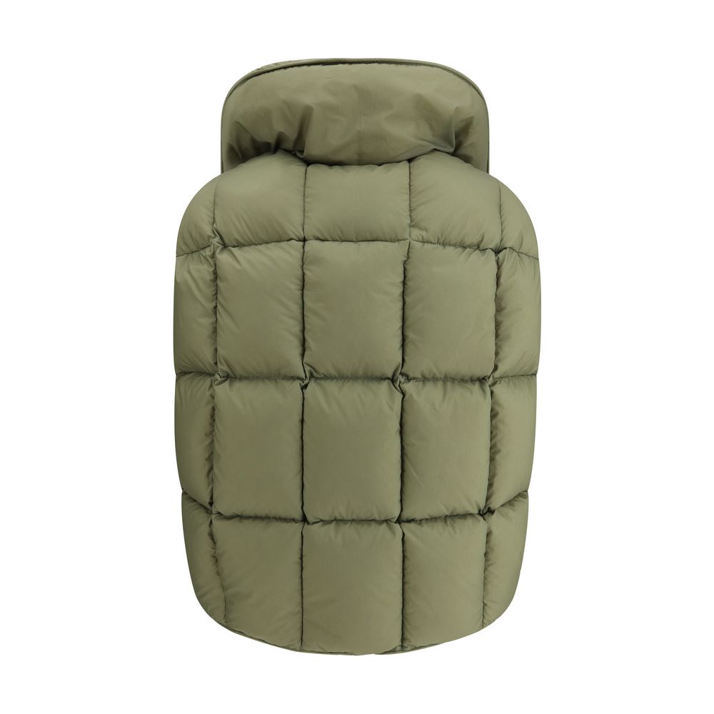 Green Nylon Sleveless Jacket