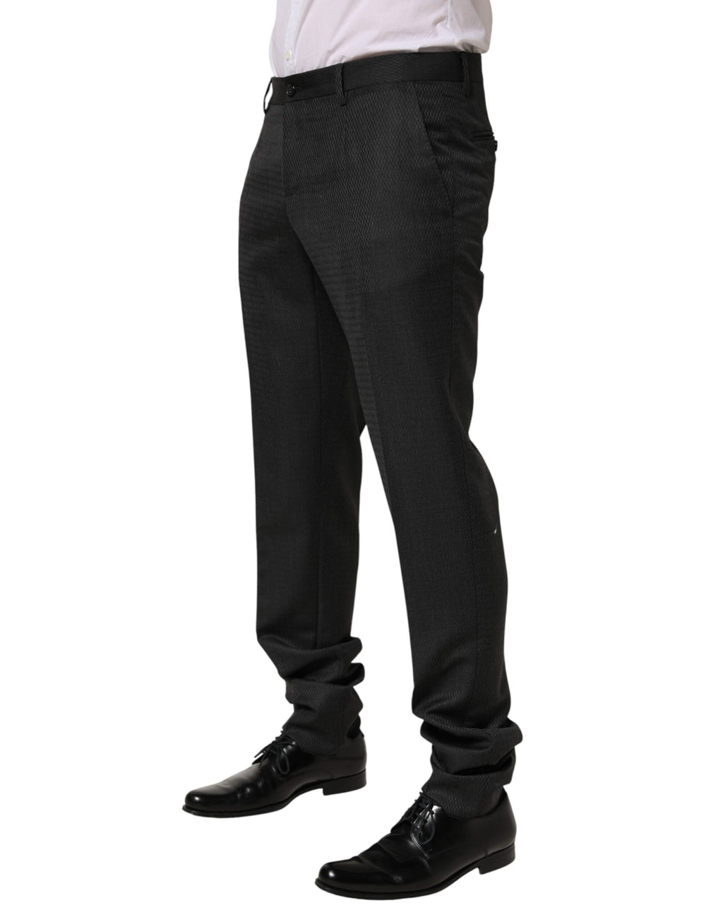 Black Wool Formal Dress Men Trouser Pants