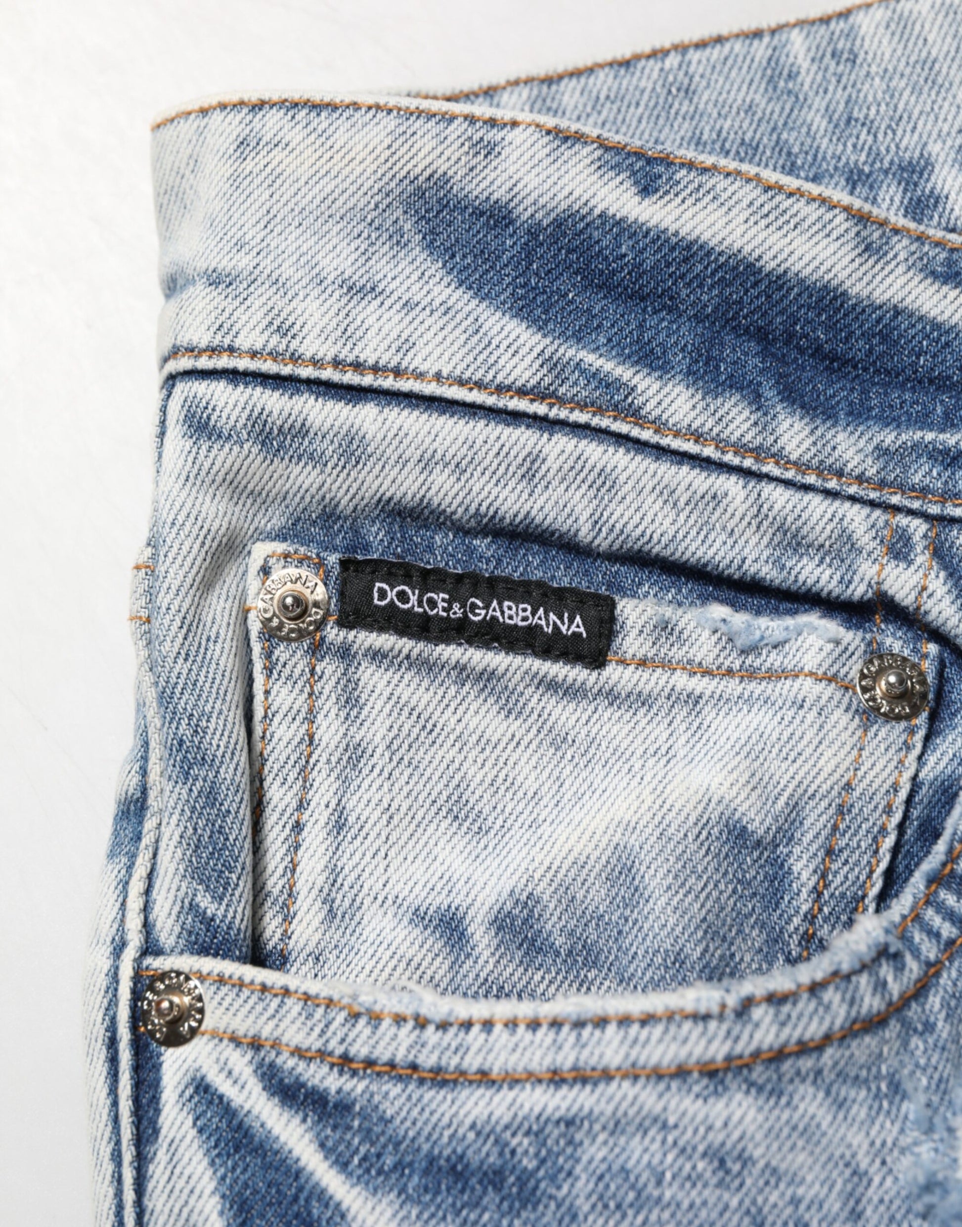 Blue Tattered Cotton Slim Fit Men Denim Jeans