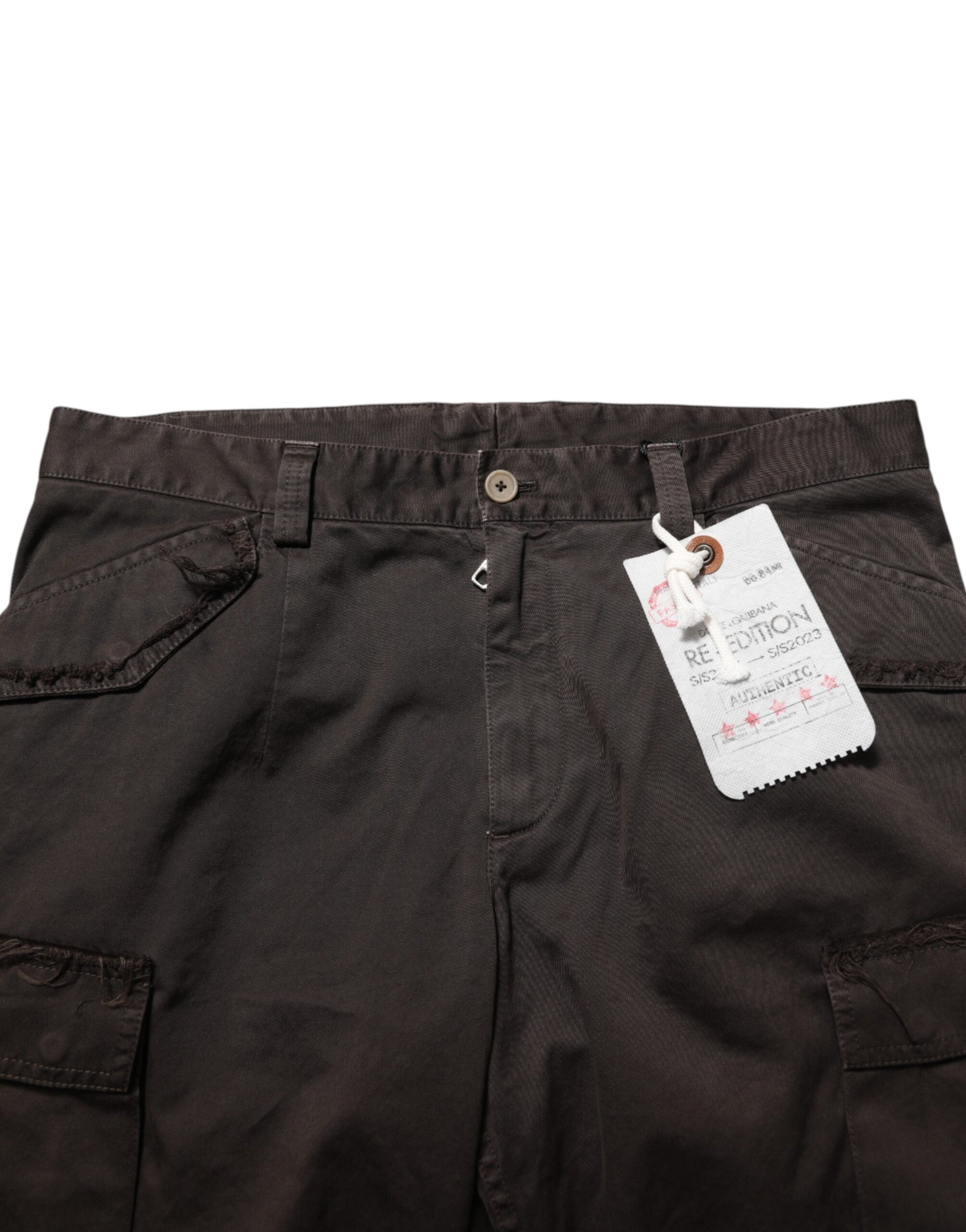 Brown Re- Edition Cotton Men Cargo Pants