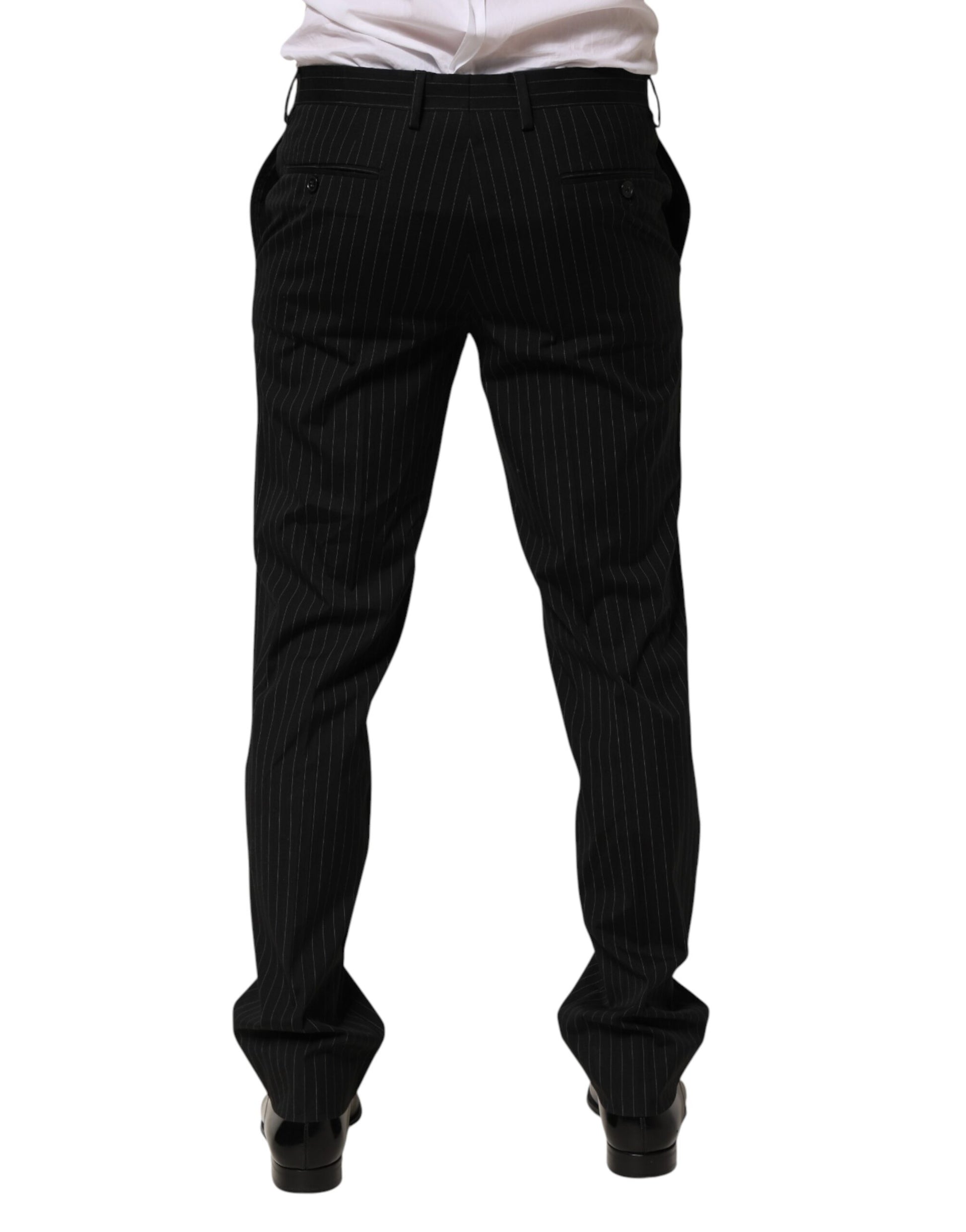 Black Striped Dress Formal Men Trouser Pants