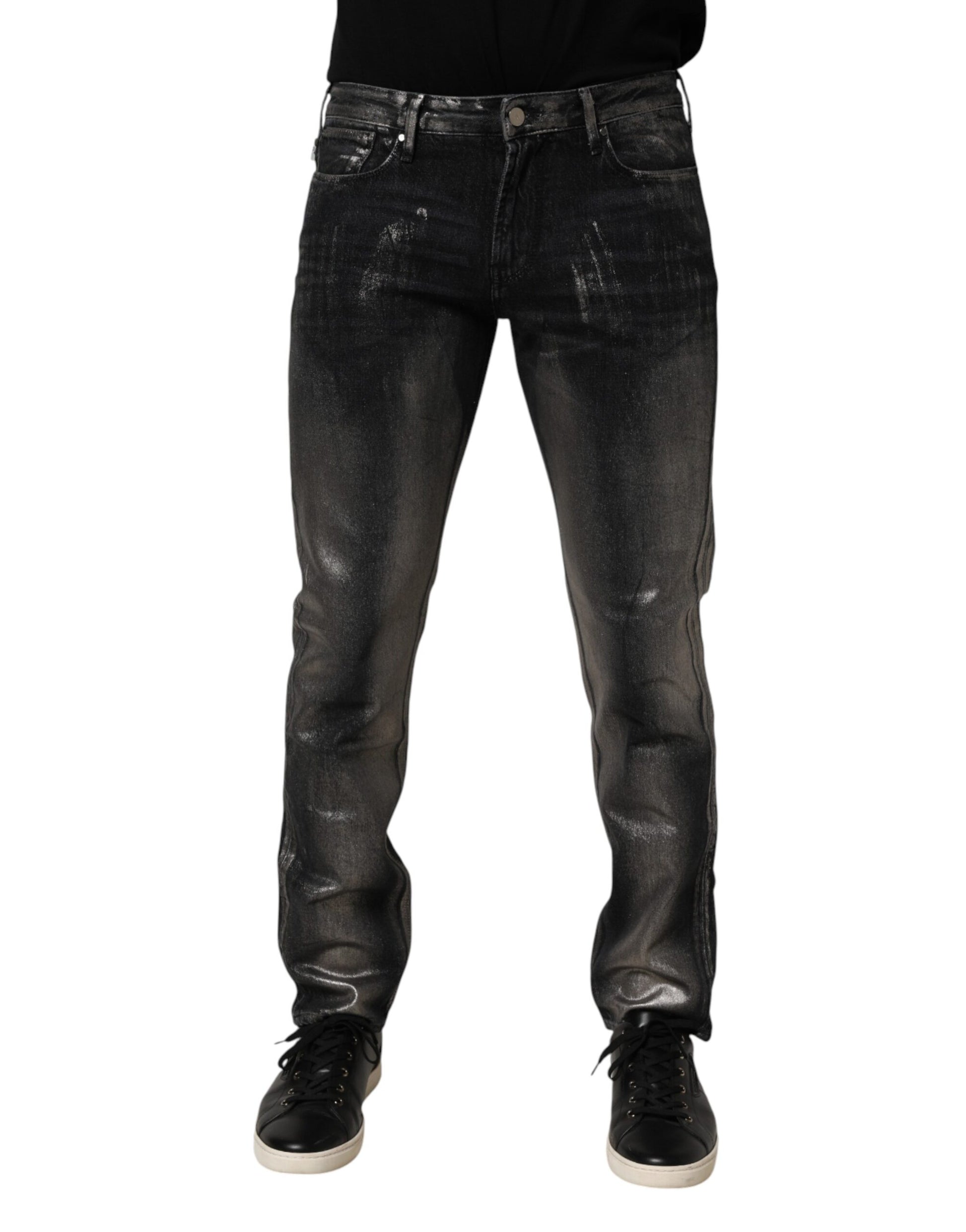 Black Washed Slim Fit Men Denim Trouser Jeans