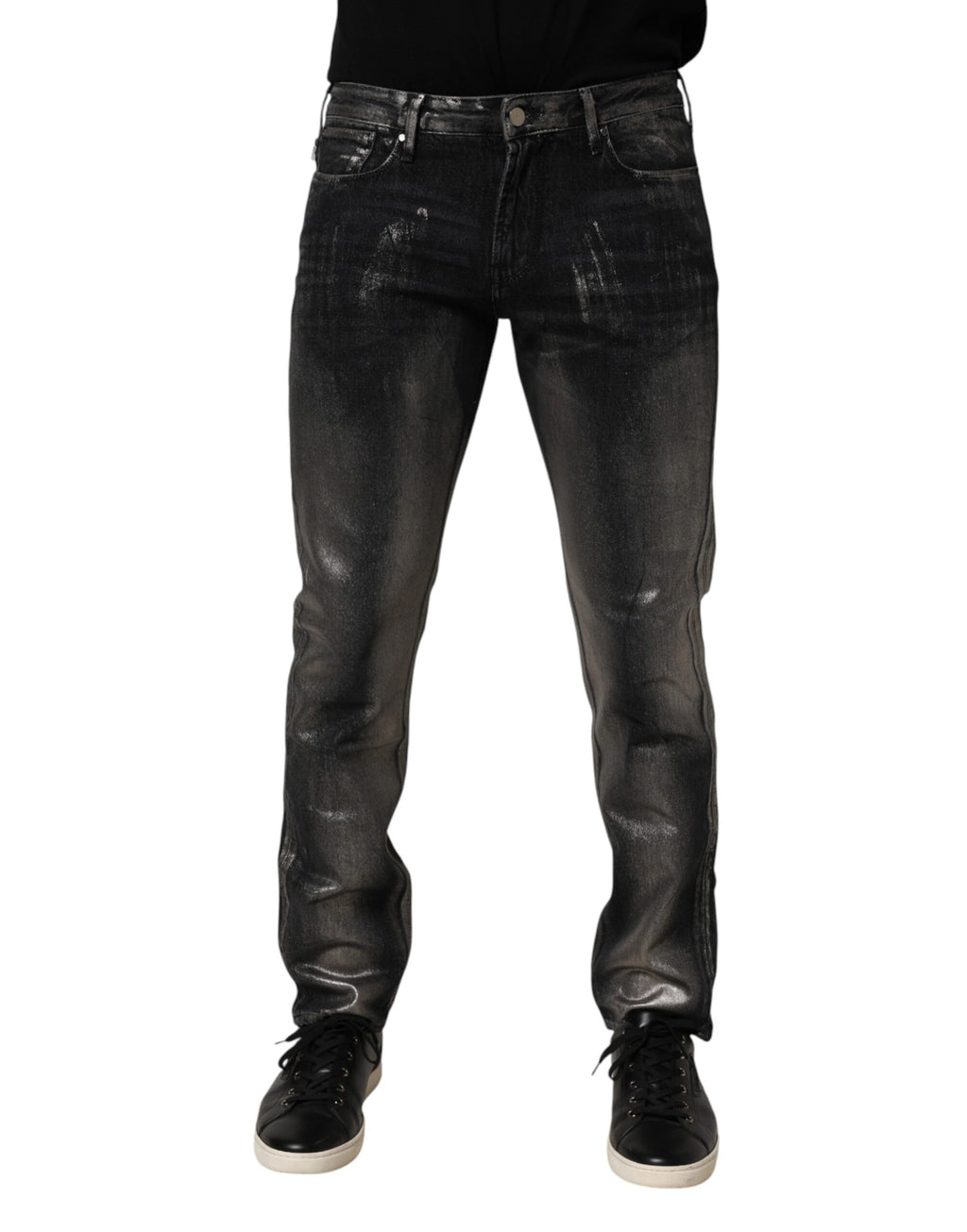 Black Washed Slim Fit Men Denim Trouser Jeans