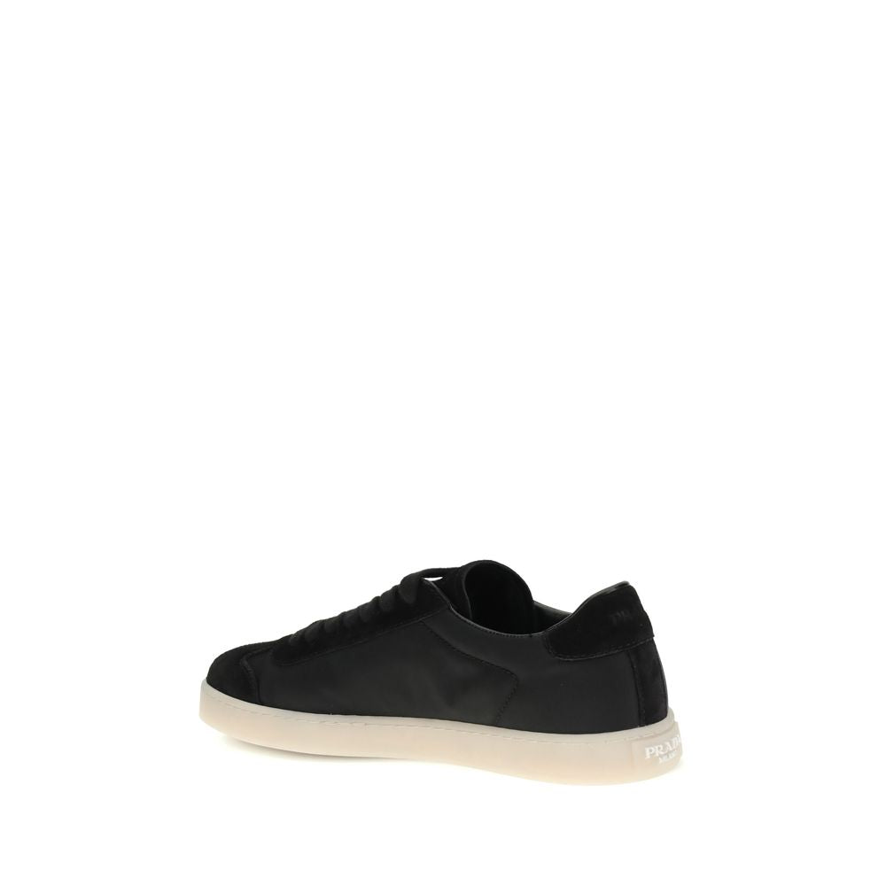 Black Leather Low Top Sneakers