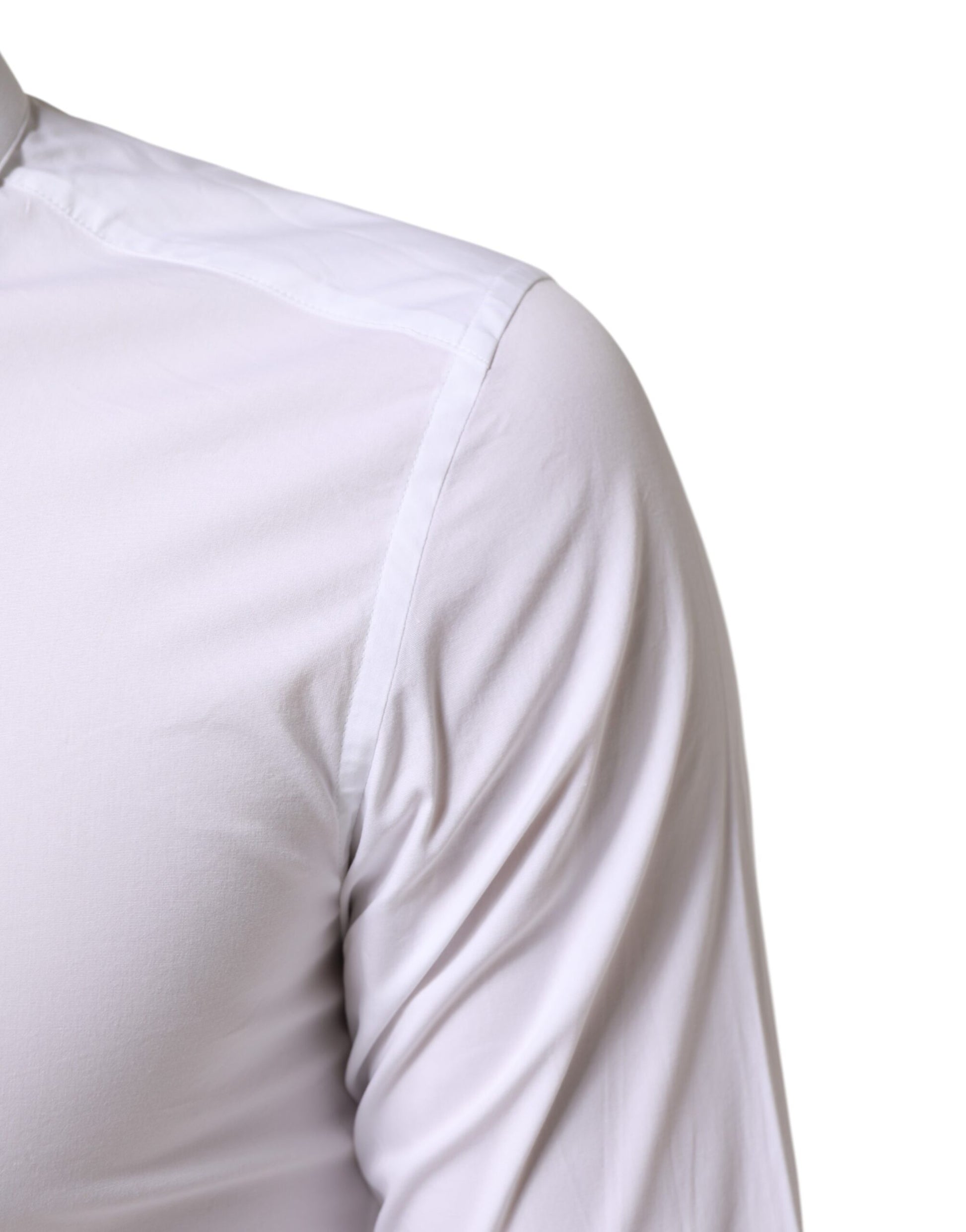 White Cotton GOLD Formal Men Dress Shirt