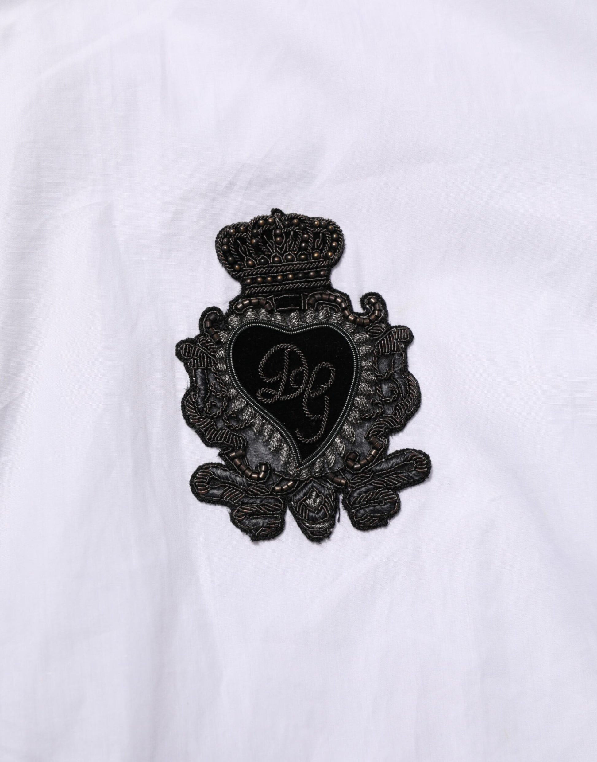 White Cotton MARTINI DG Patch Dress Shirt