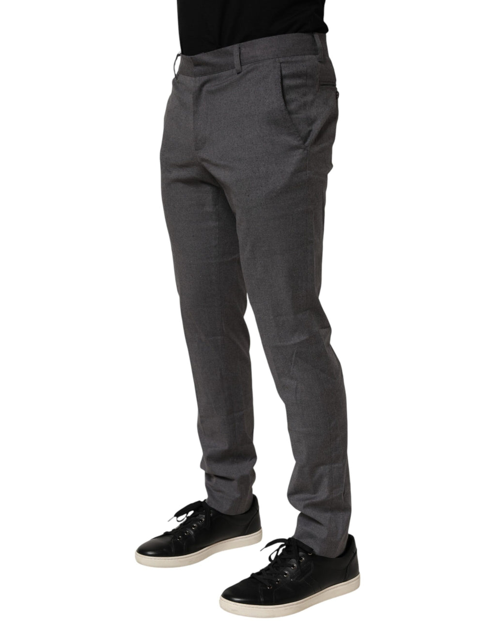 Gray Polyester Formal Dress Trouser Pants