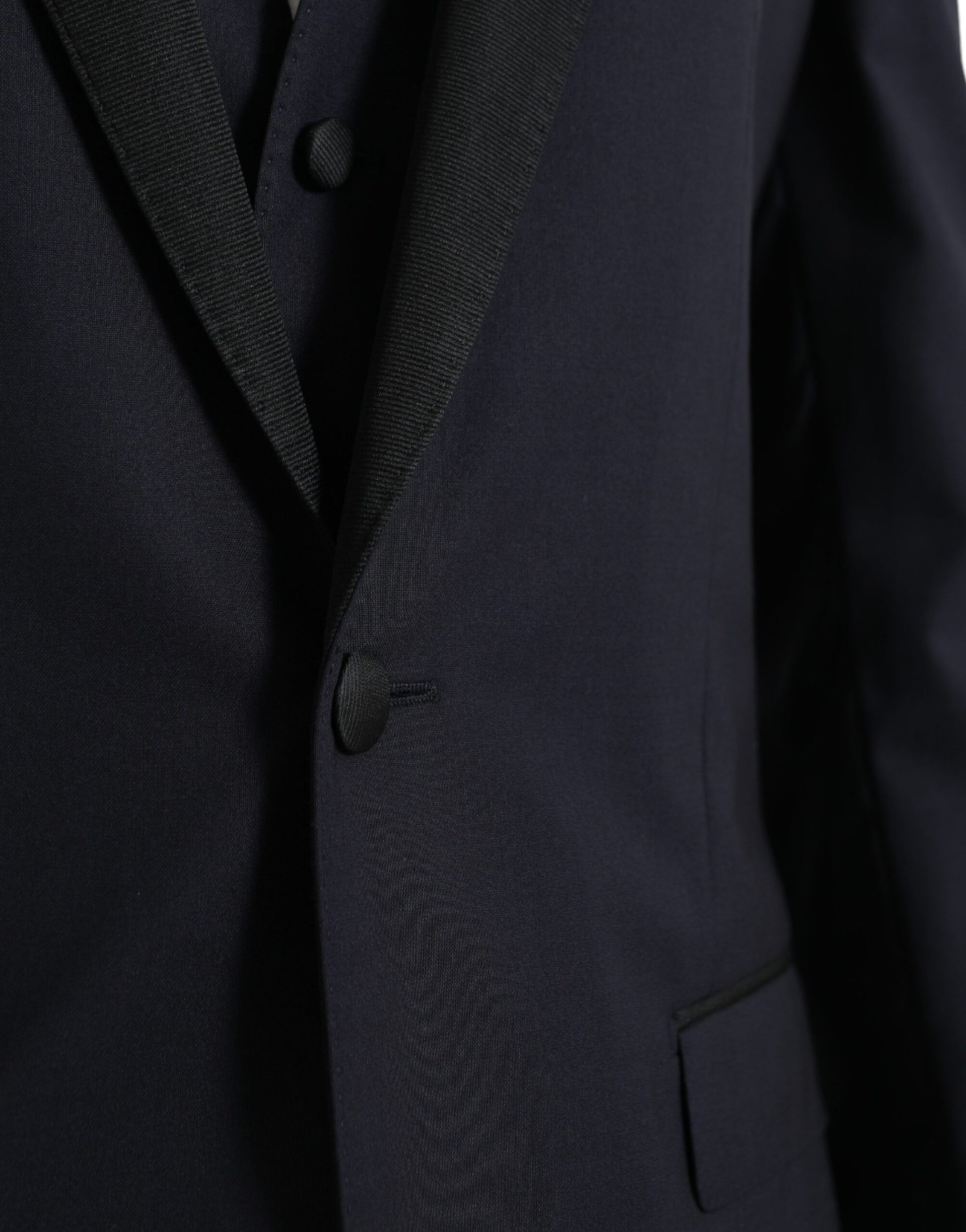 Blue Wool MARTINI 1 Button Men 3 Piece Suit