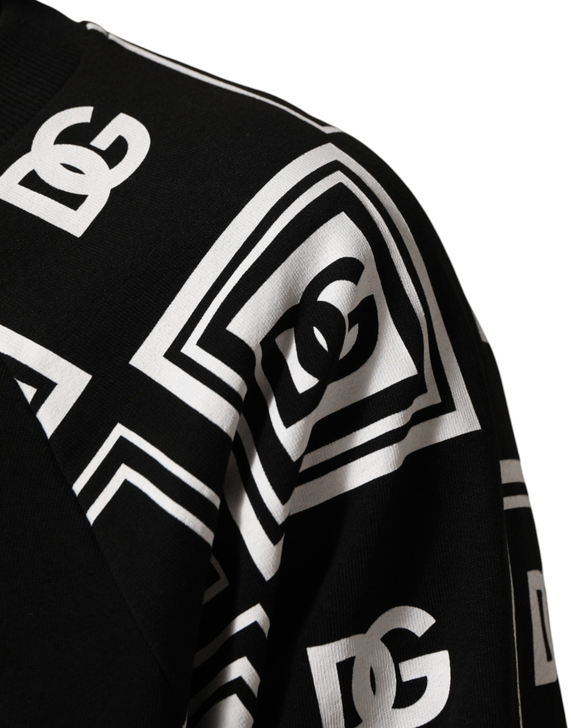 Black D&G Monogram Cotton Sweatshirt Sweater