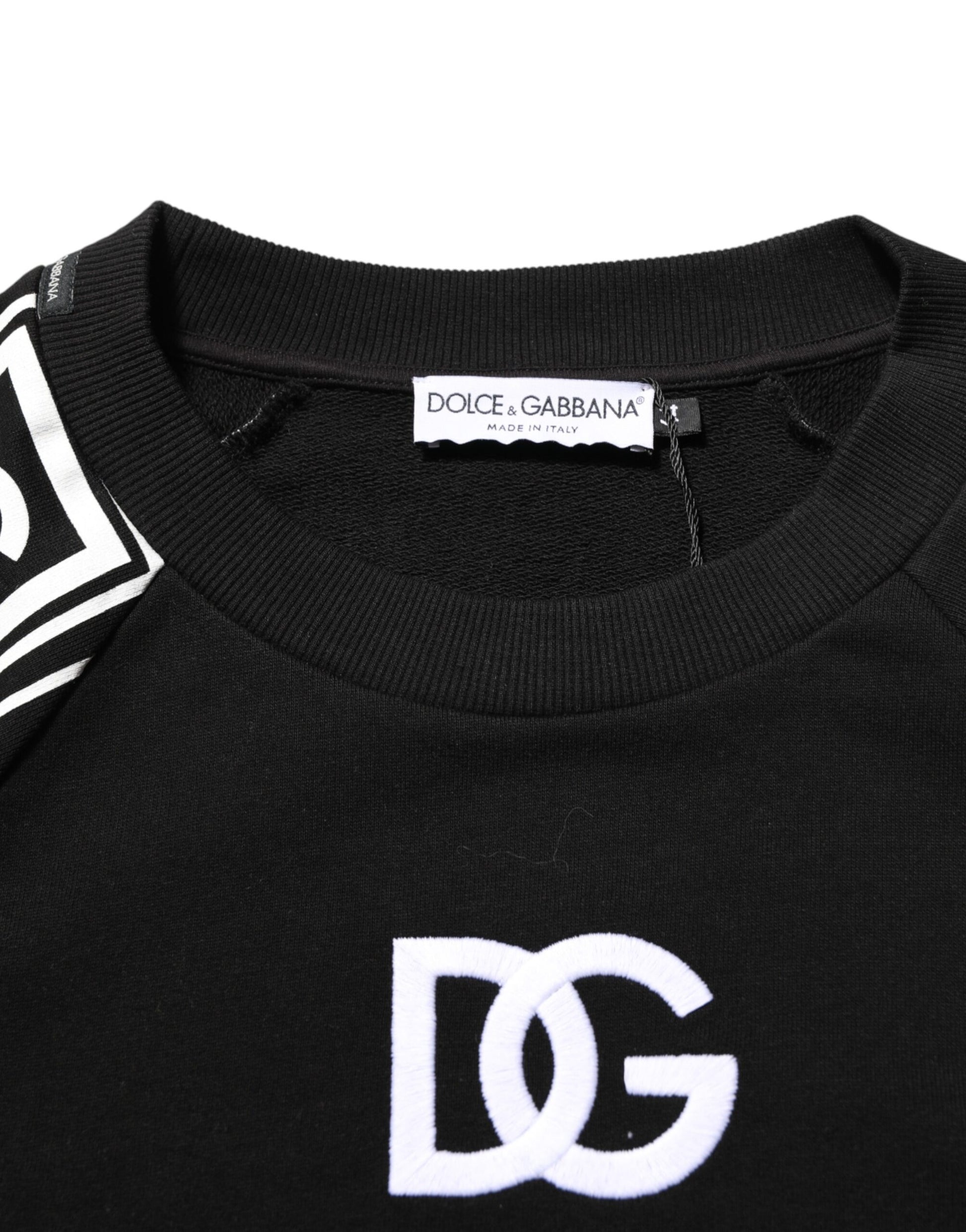 Black D&G Monogram Cotton Sweatshirt Sweater