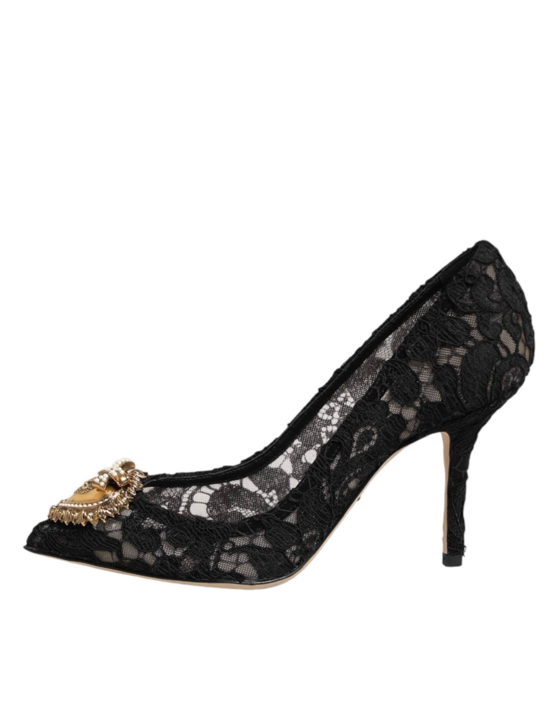 Black Taormina Lace DEVOTION Pumps Shoes