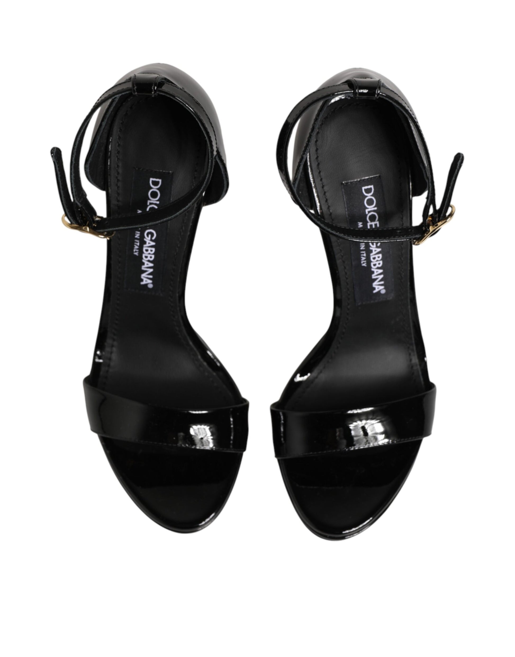 Black Leather Platform Keira Sandals Shoes