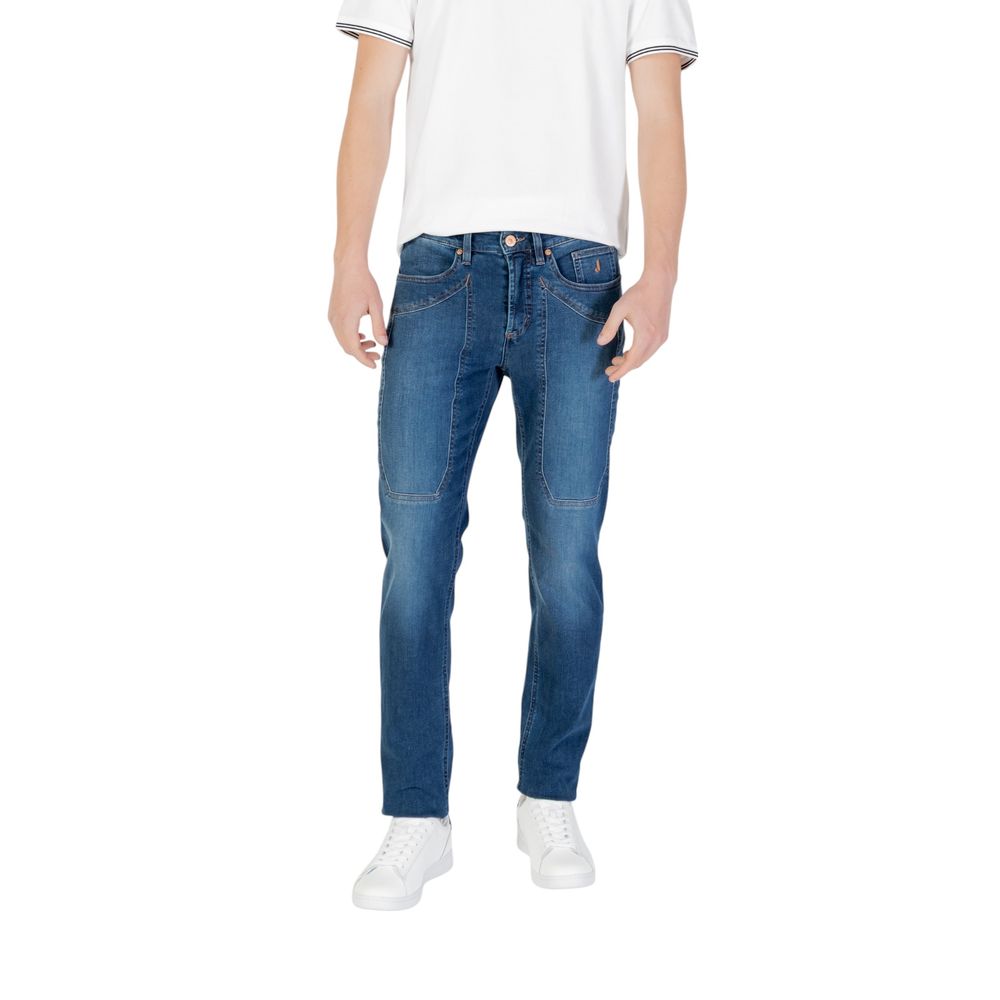 Blue Cotton Skinny Jeans