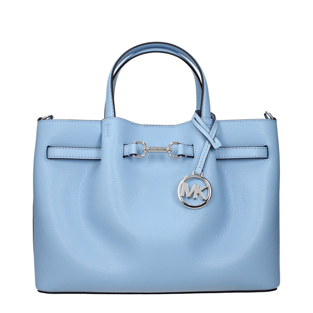 Light Blue Leather Handbag