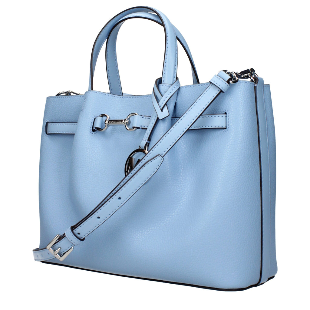 Light Blue Leather Handbag