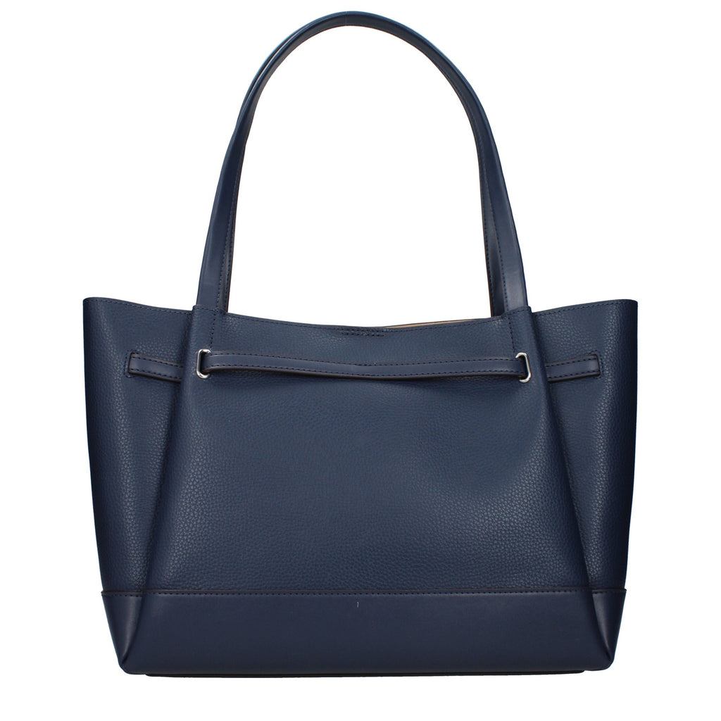 Blue Leather Shoulder Bag