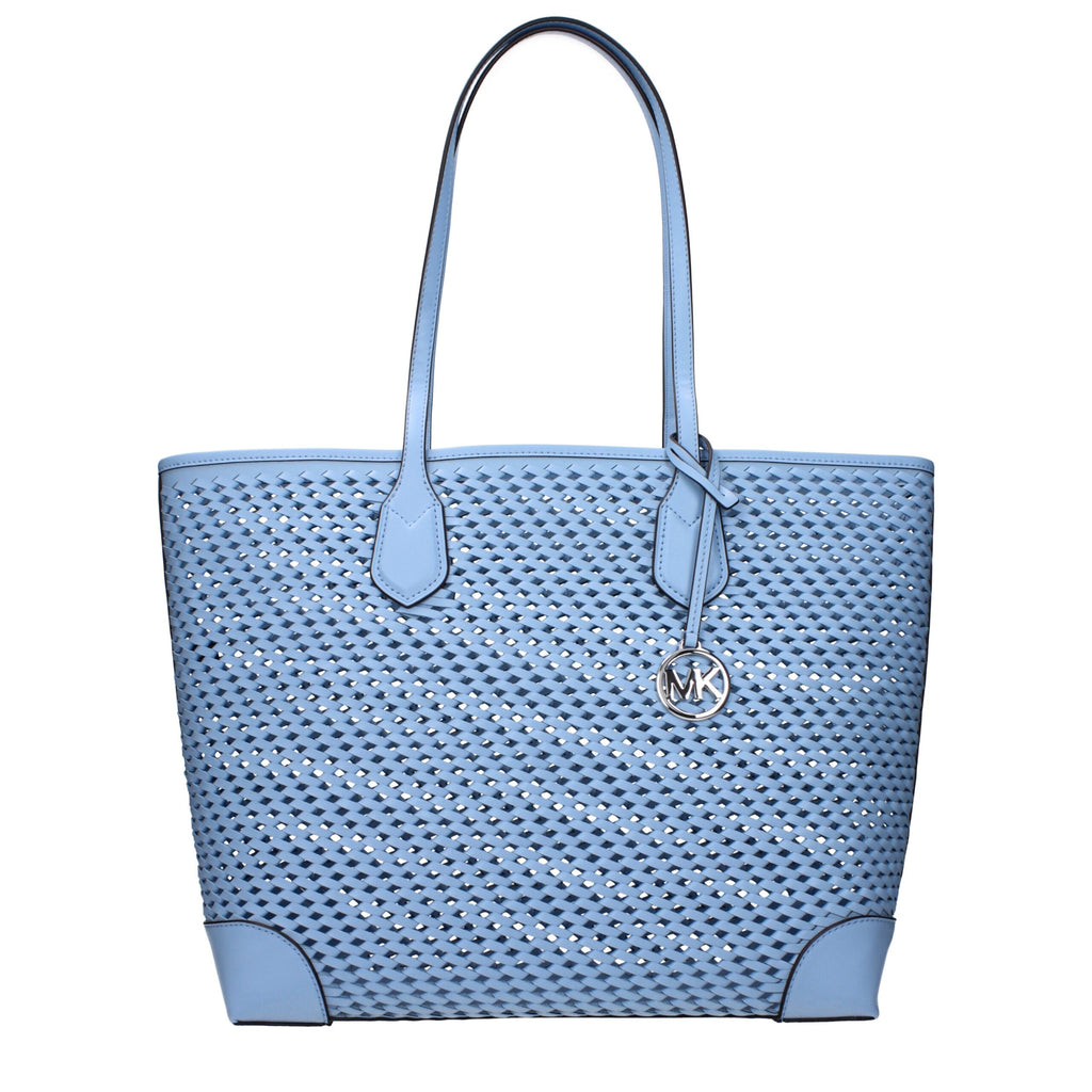 Light Blue Leather Shoulder Bag
