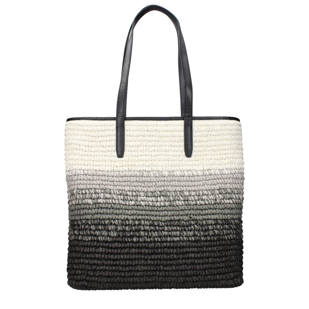 Black Raffia Shoulder Bag