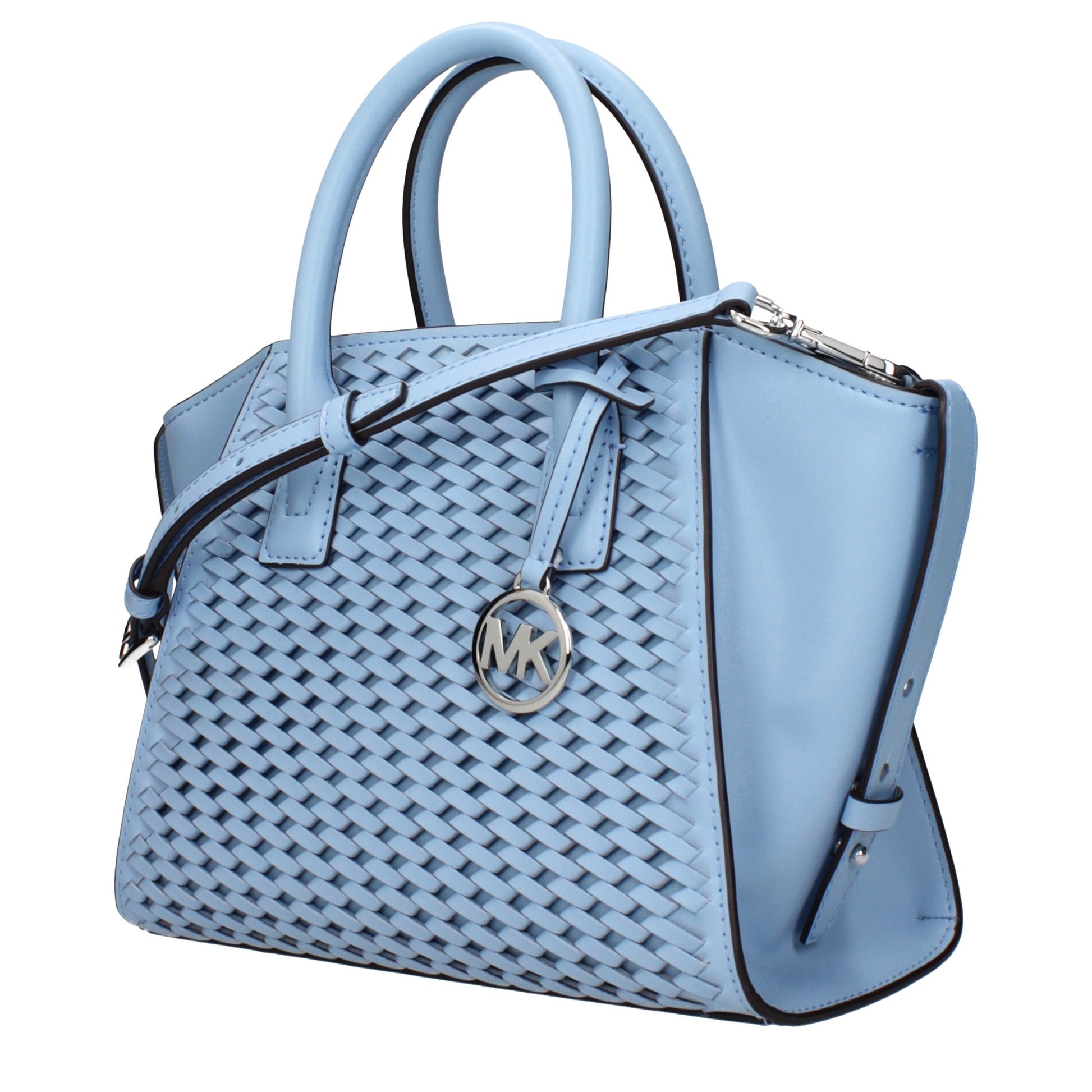 Light Blue Leather Handbag