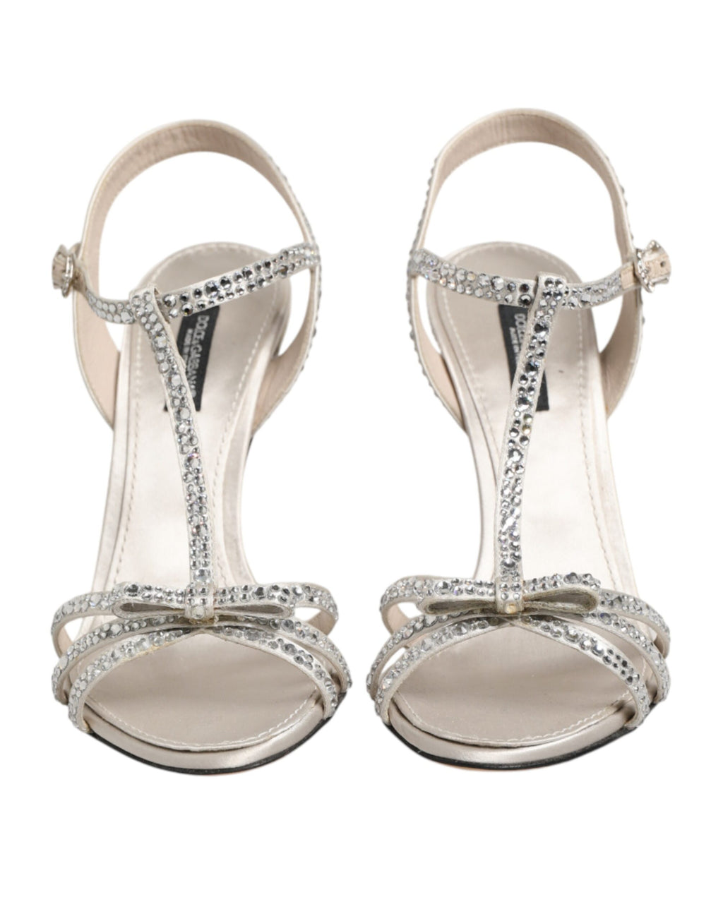 Silver Strass Ankle Strap Heels Sandals Shoes