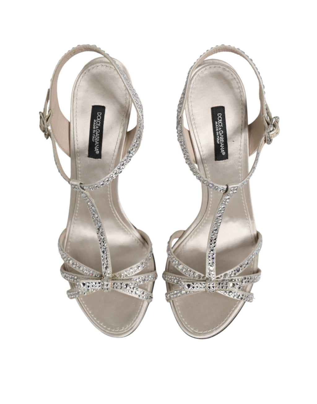 Silver Strass Ankle Strap Heels Sandals Shoes