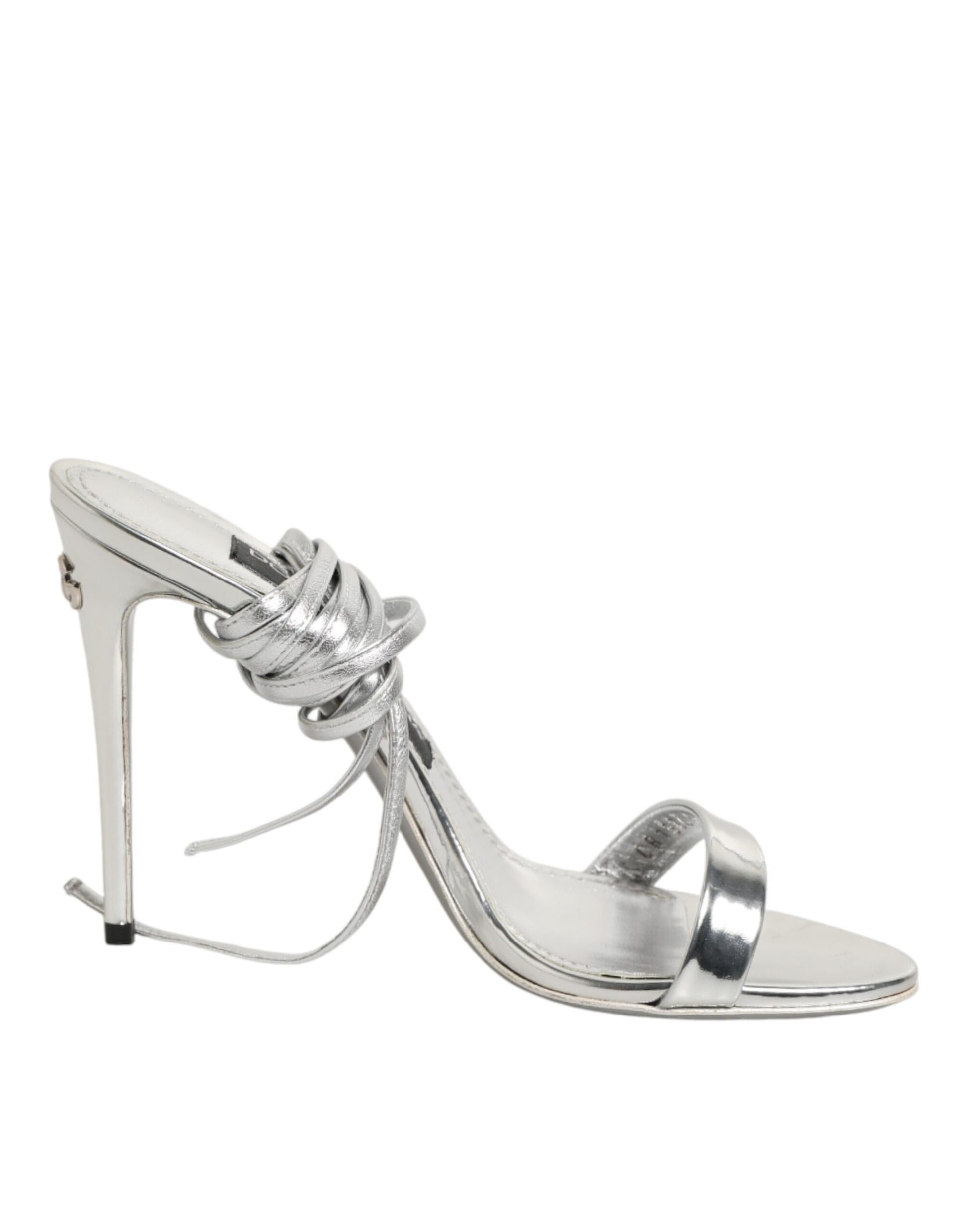 Silver Strappy High Heels Sandals Shoes