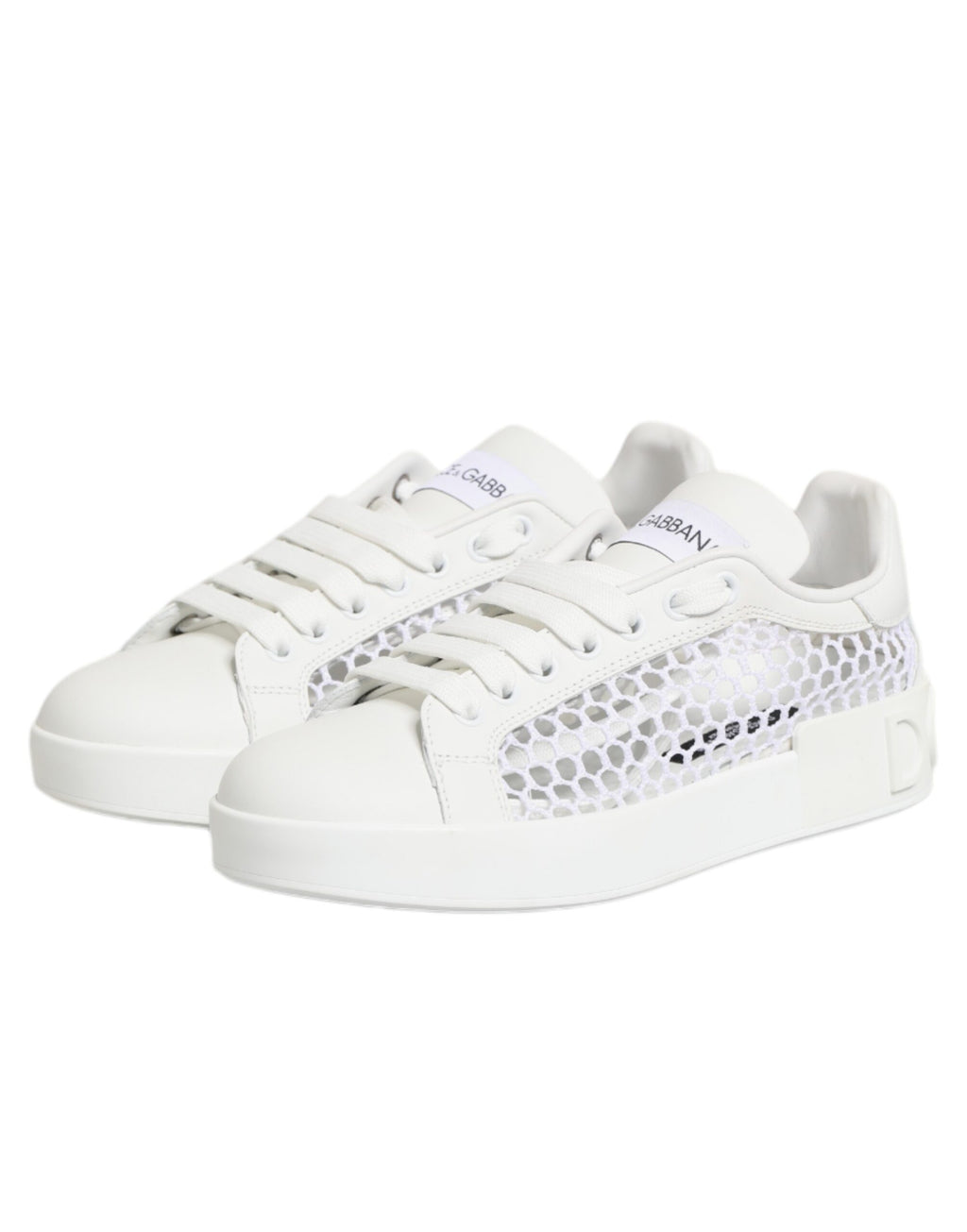 White Mesh Inserts Low Top Sneakers Shoes