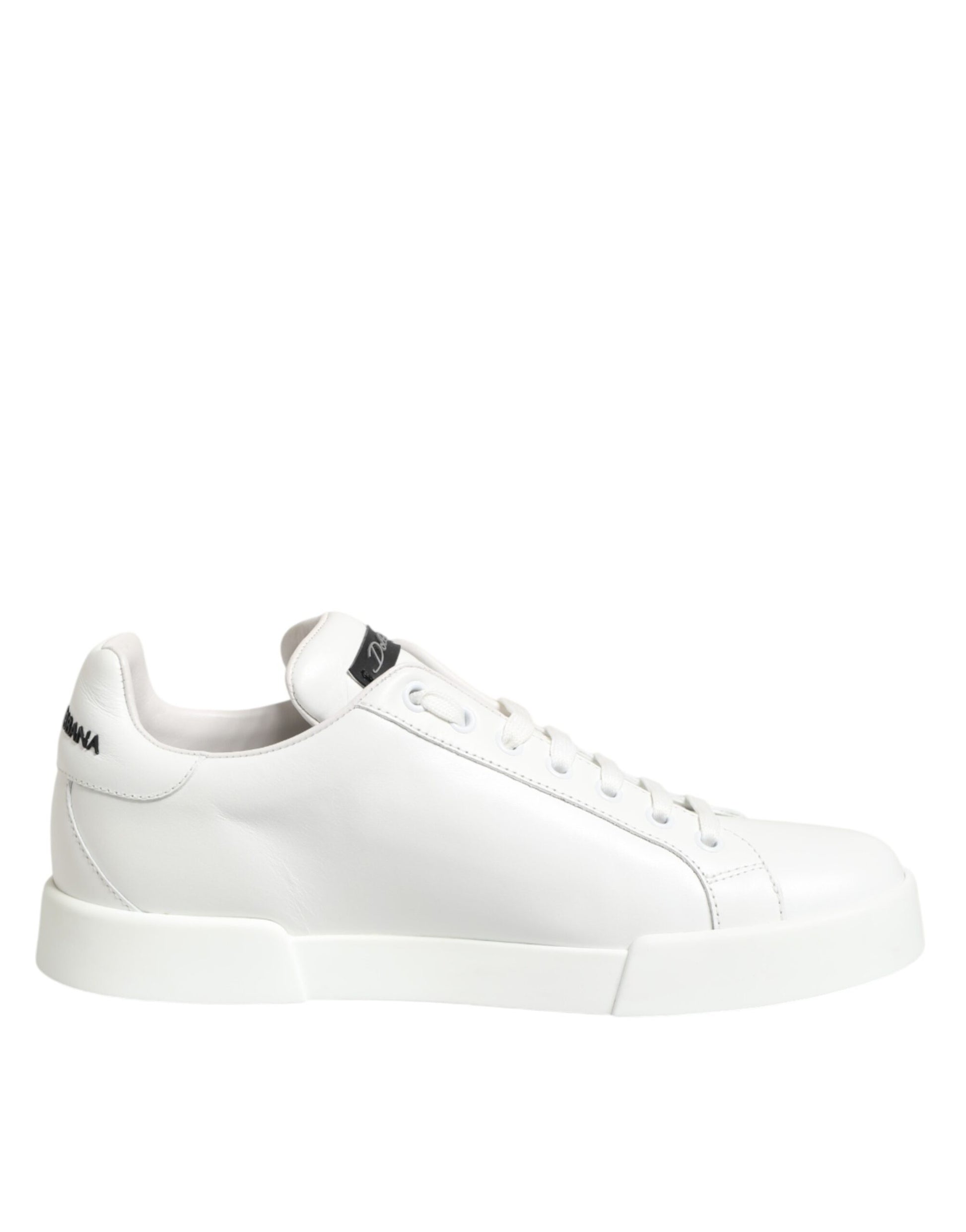 White Leather #DGFamily Casual Sneakers Shoes