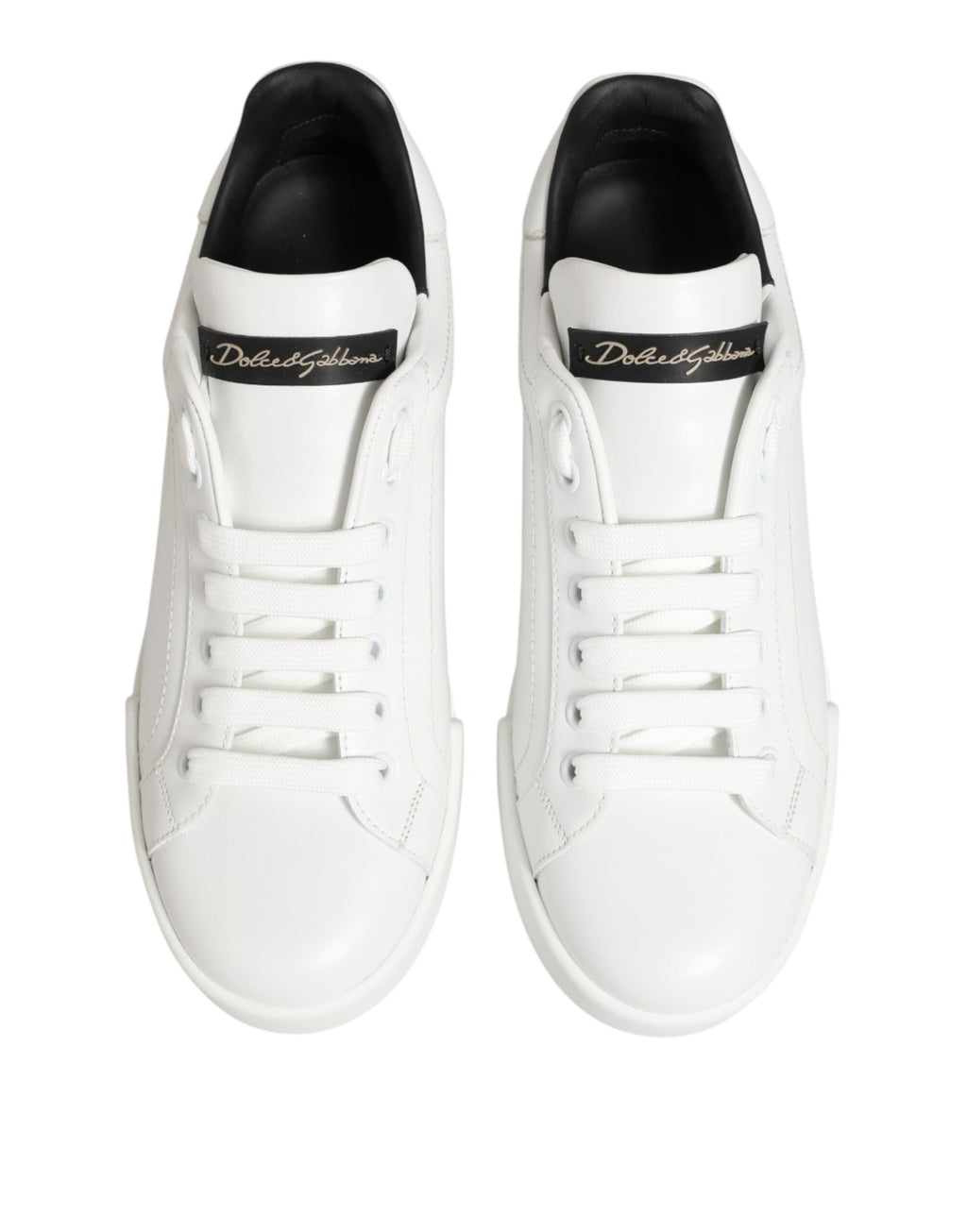 White Leather Lace Up Low Top Sneakers Shoes