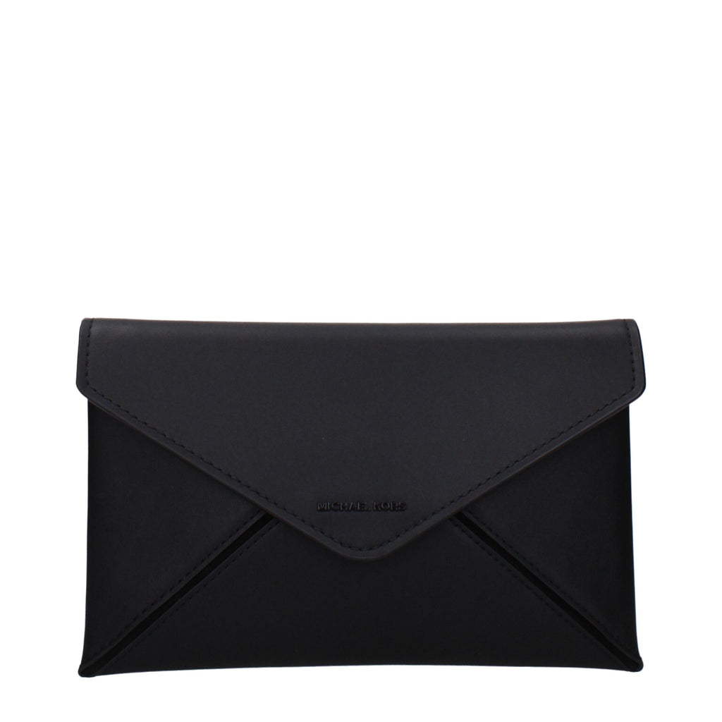 Black Leather Clutch Bag
