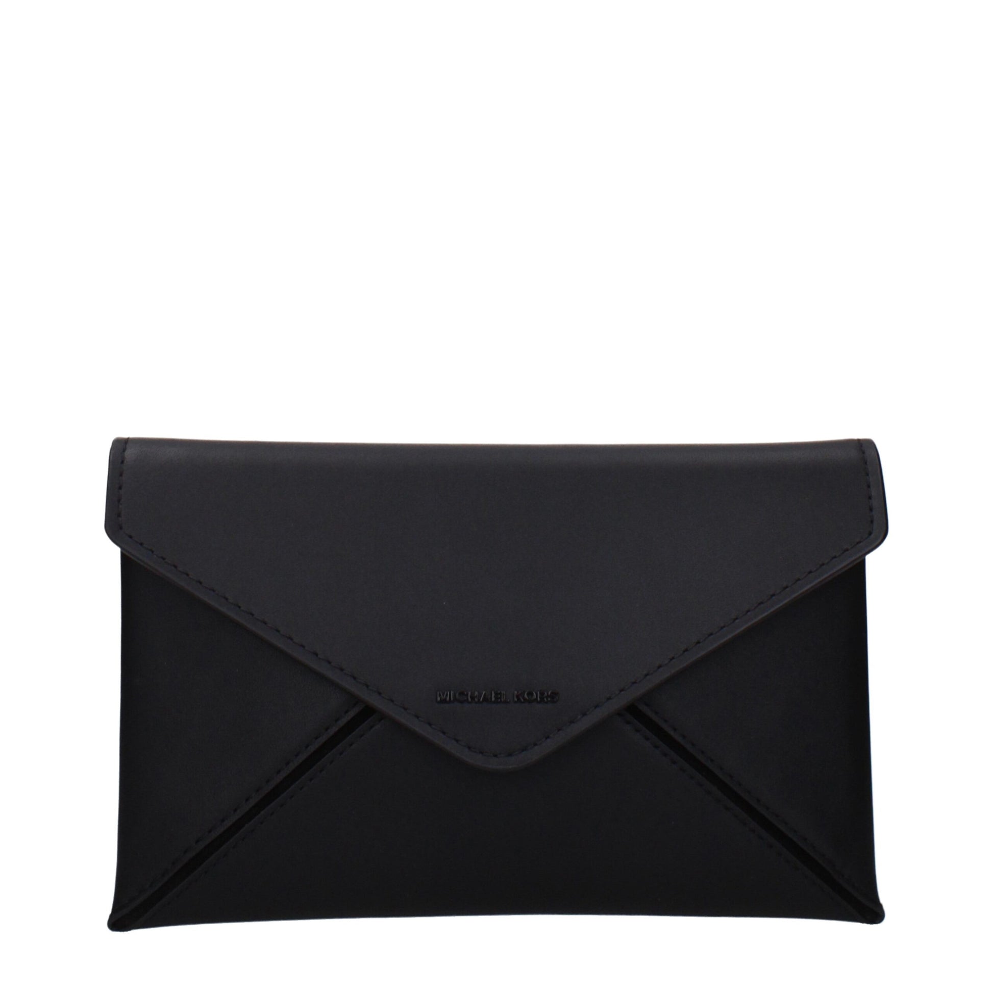 Black Leather Clutch Bag
