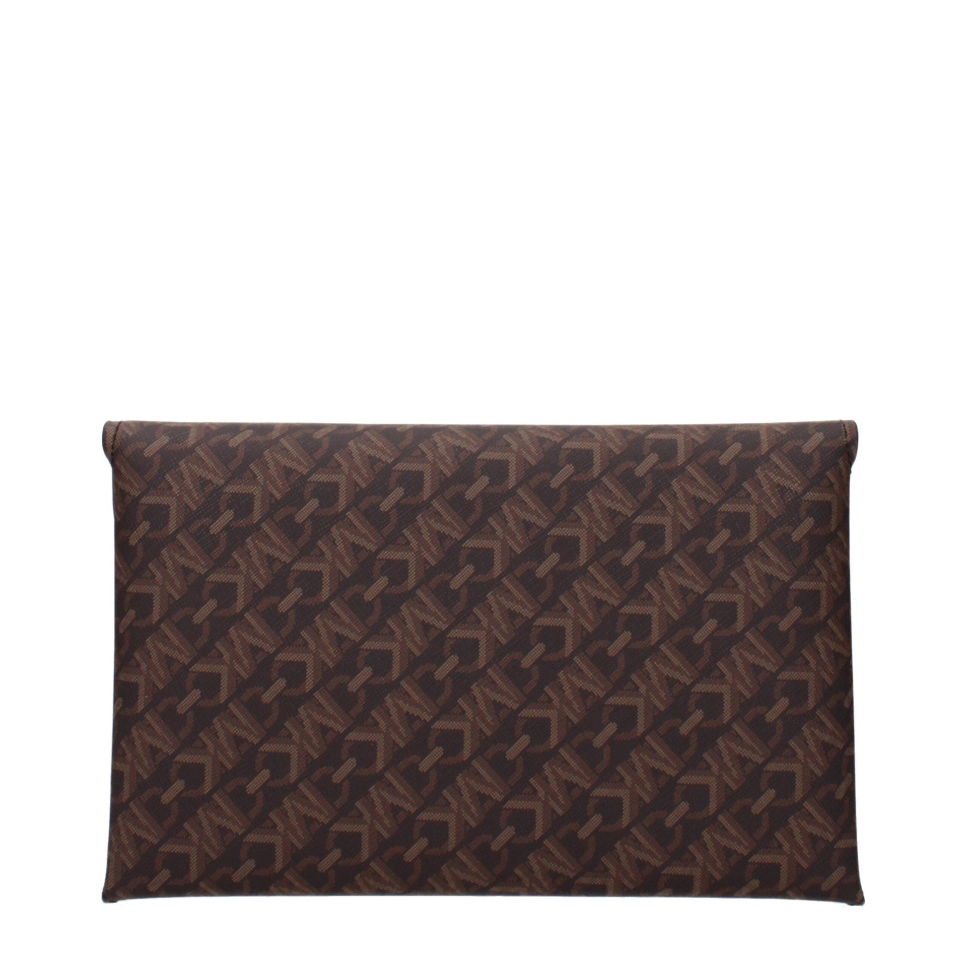 Brown Fabric Clutch Bag