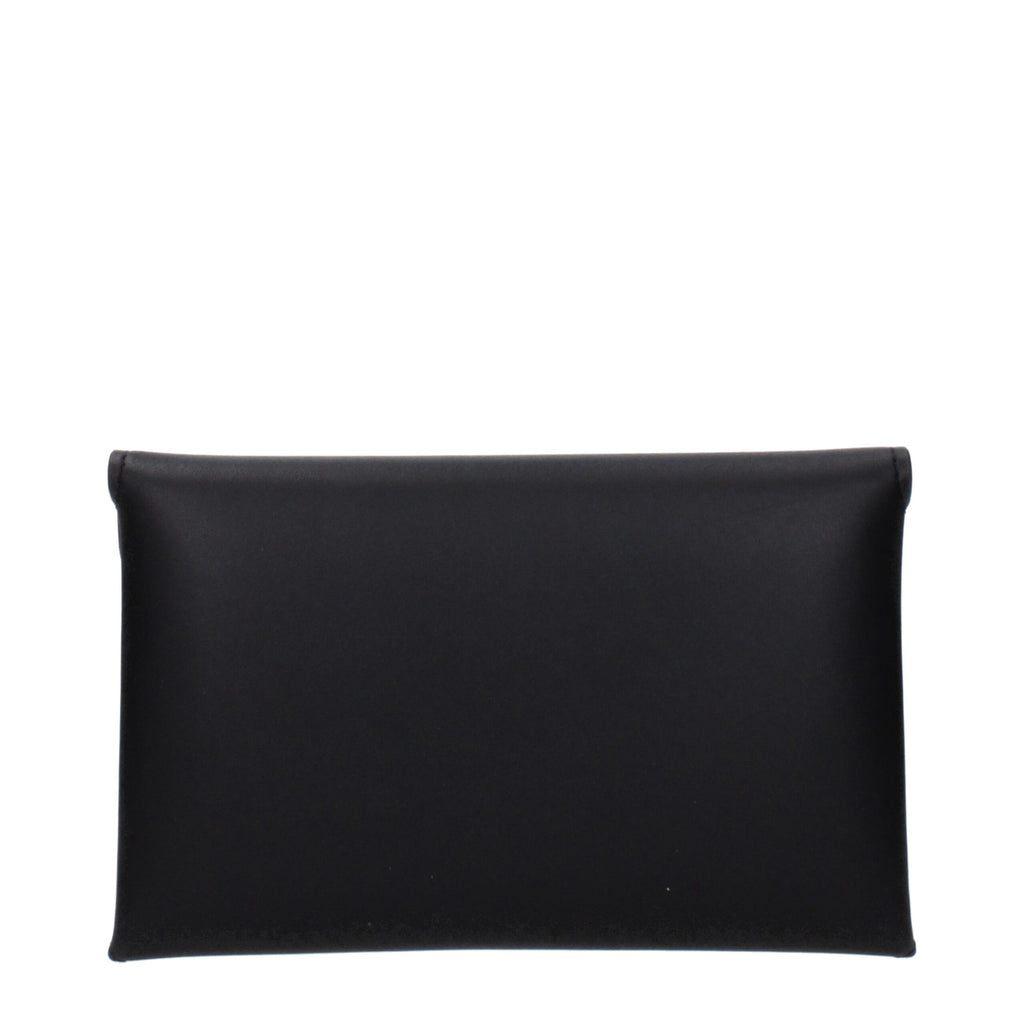 Black Leather Clutch Bag